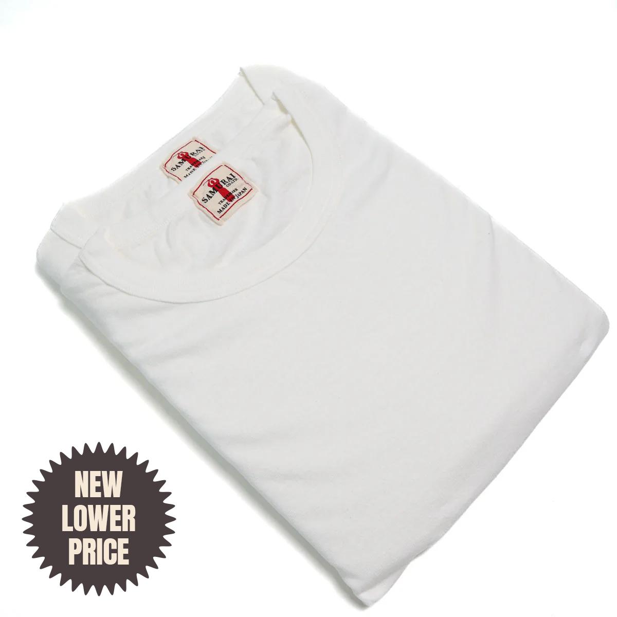 2PST-01 CREW  2 Pack Loopwheel Tee White