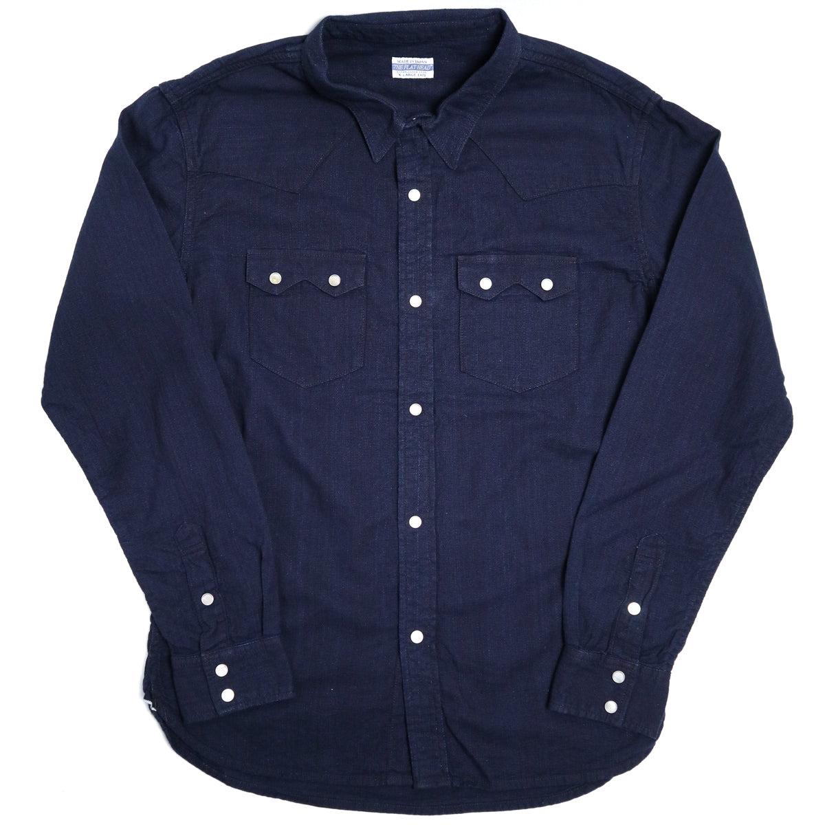 FN-SCW-002L 5.5oz Indigo Dobby Western Shirt