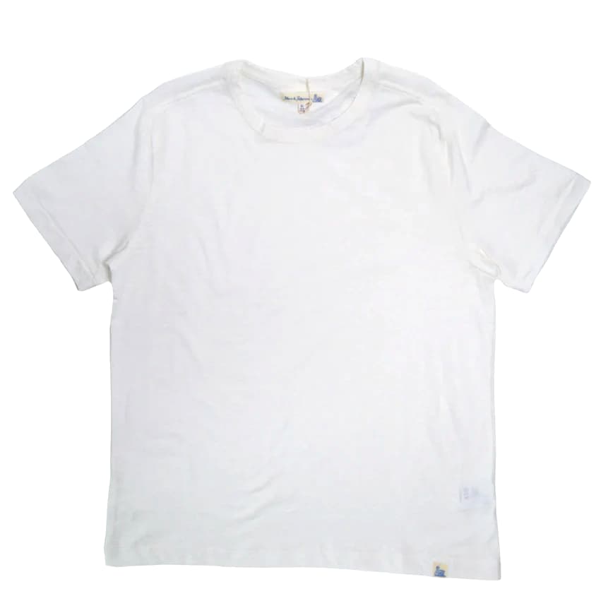Good Basics SCT04.01 Unisex Short Sleeve Pima Slub Relaxed Fit Tee White