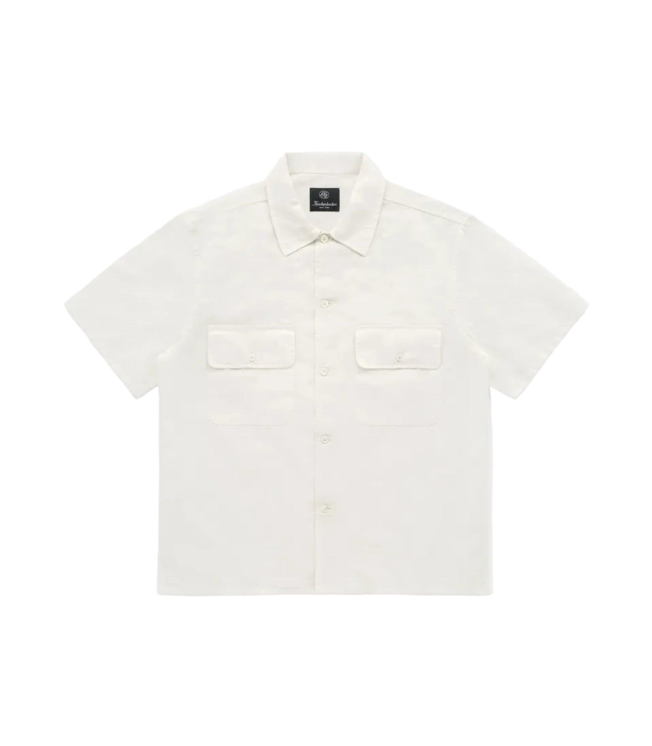 Mar Cotton & Linen Short Sleeve Shirt Bone