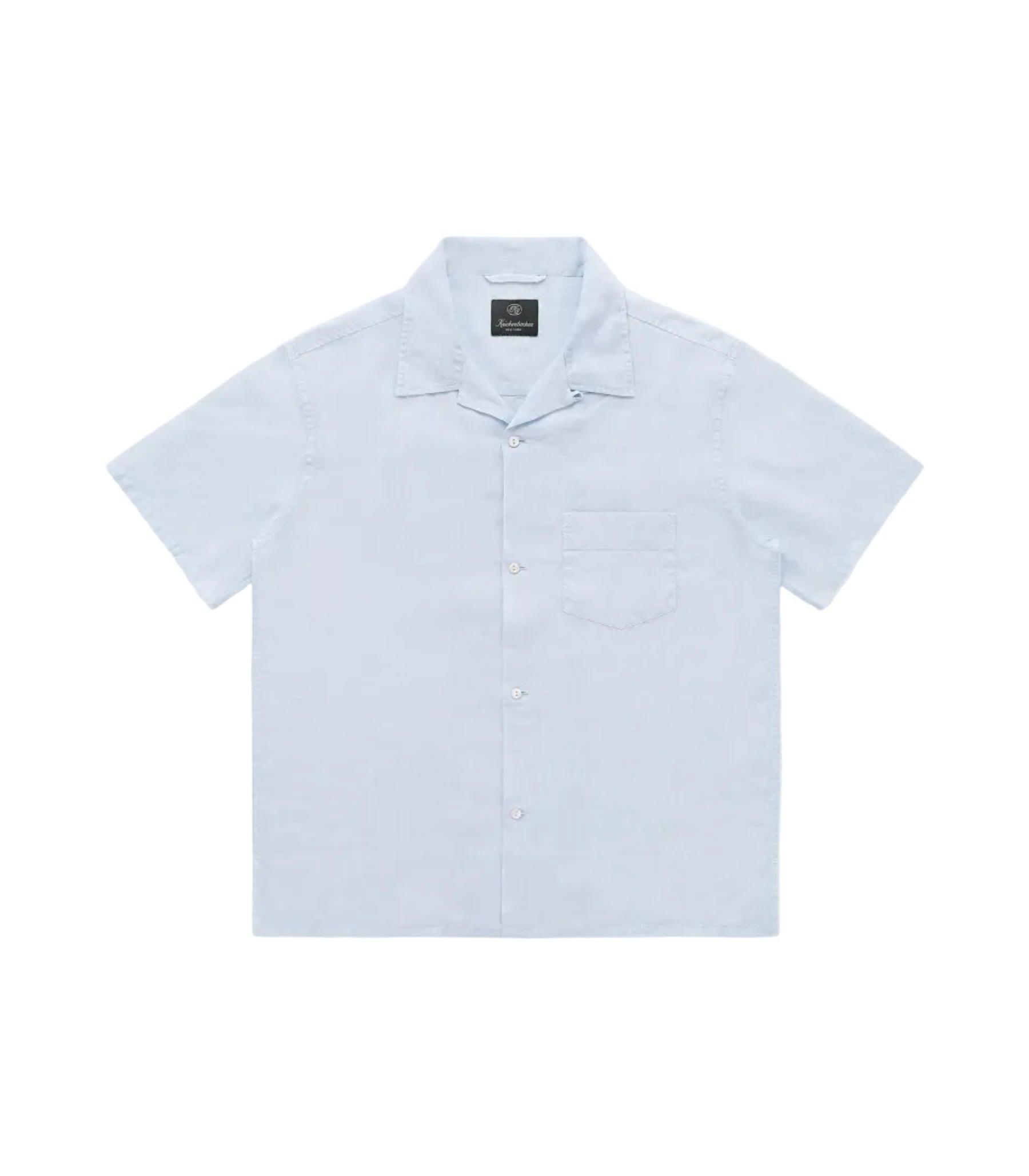 Marina Linen Short Sleeve Shirt Sky