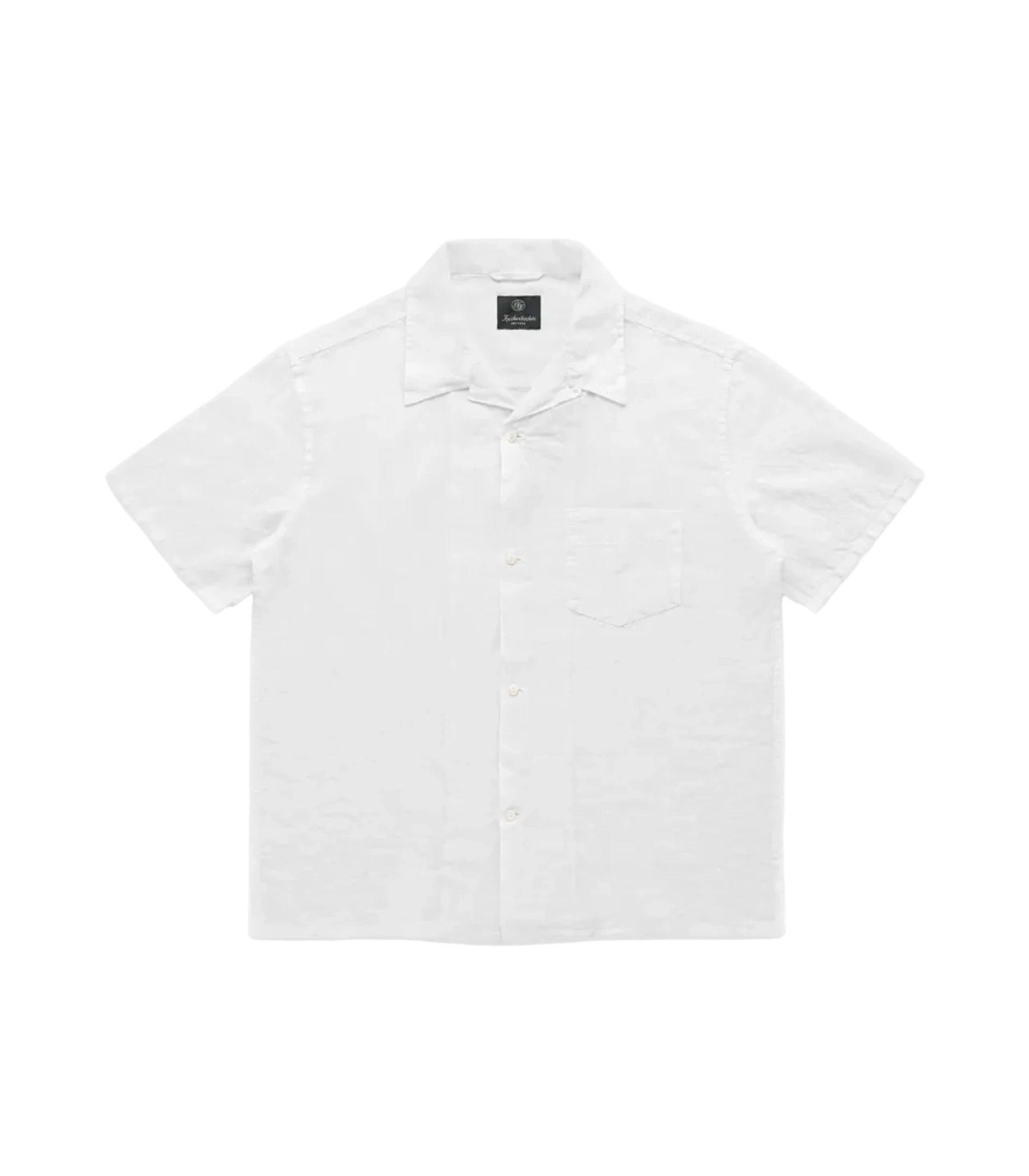 Marina Linen Short Sleeve Shirt White