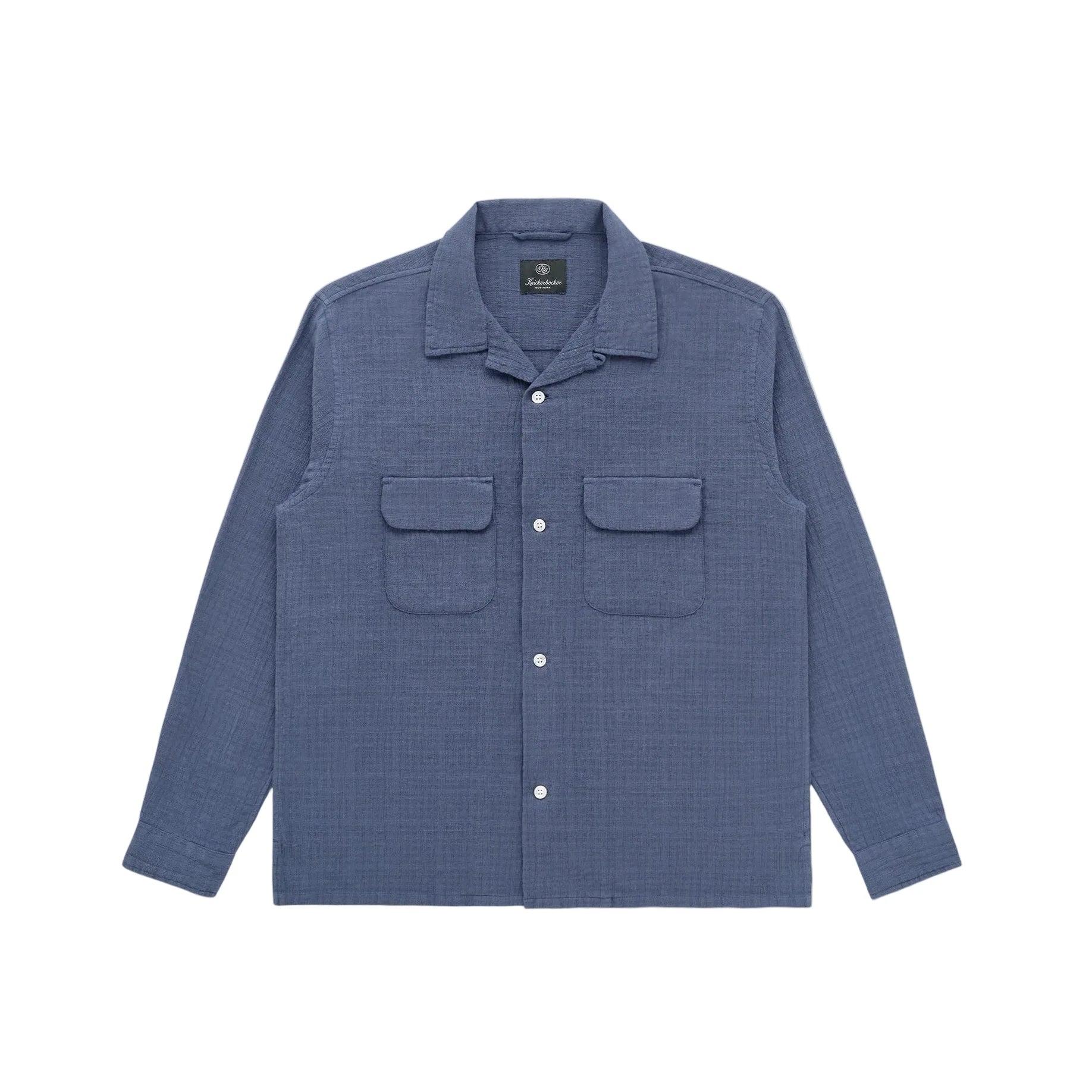 Penny Loom Cotton Shirt Bering Blue