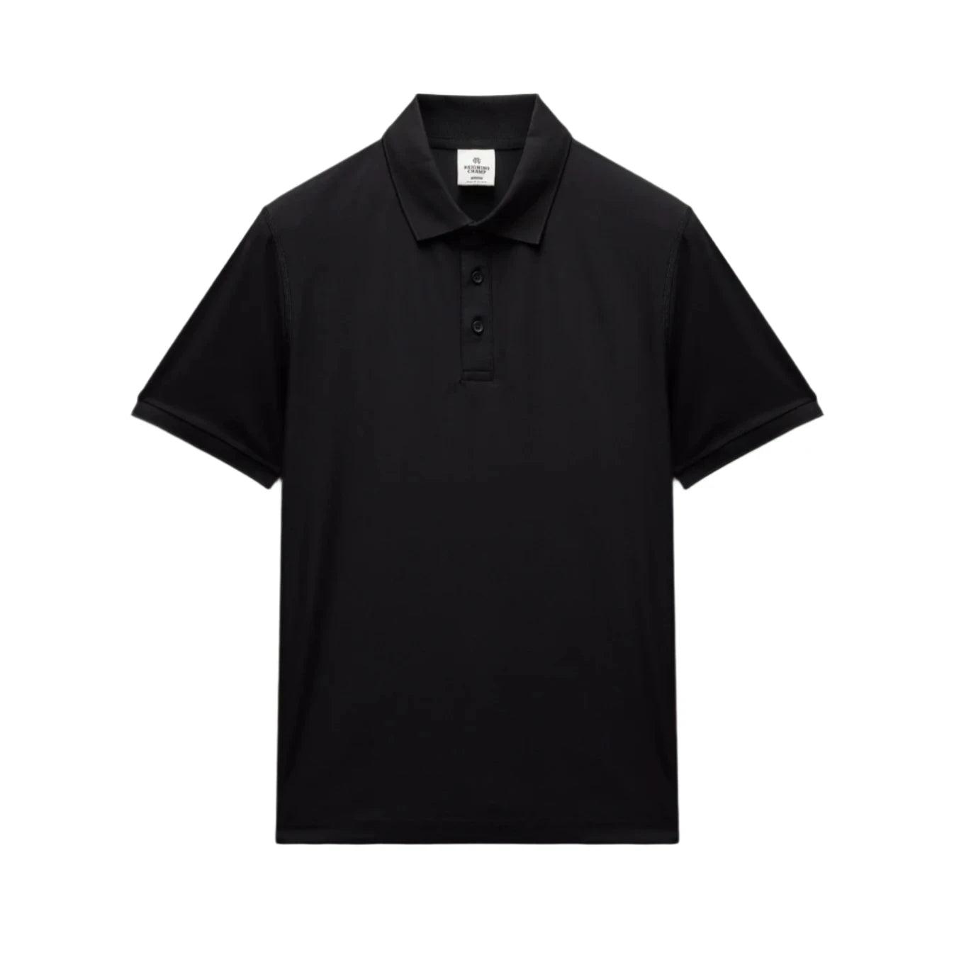 Tech Pique Playoff Polo Black