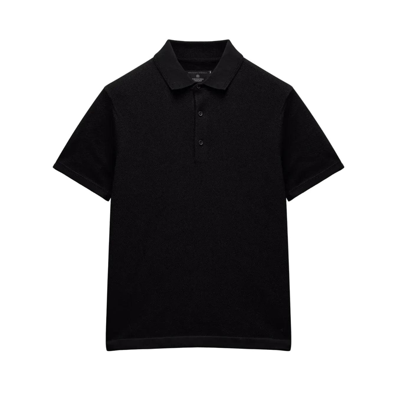 Supima Pique Ace Polo Black