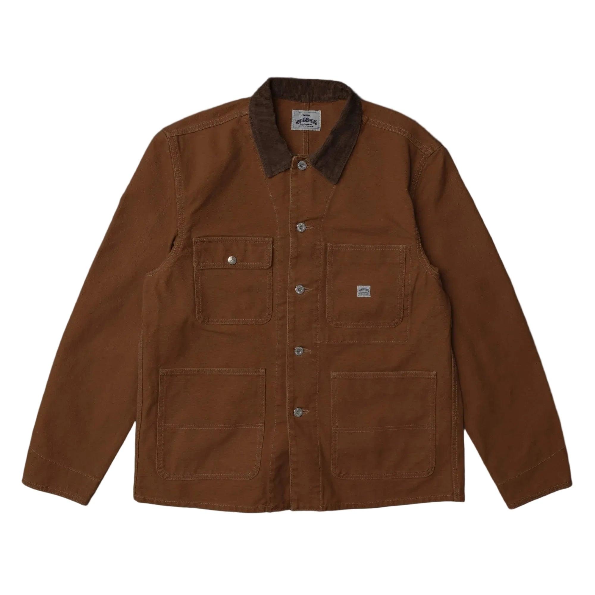 WR623F World Workers Duck Canvas Coverall Jacket Brown One Wash