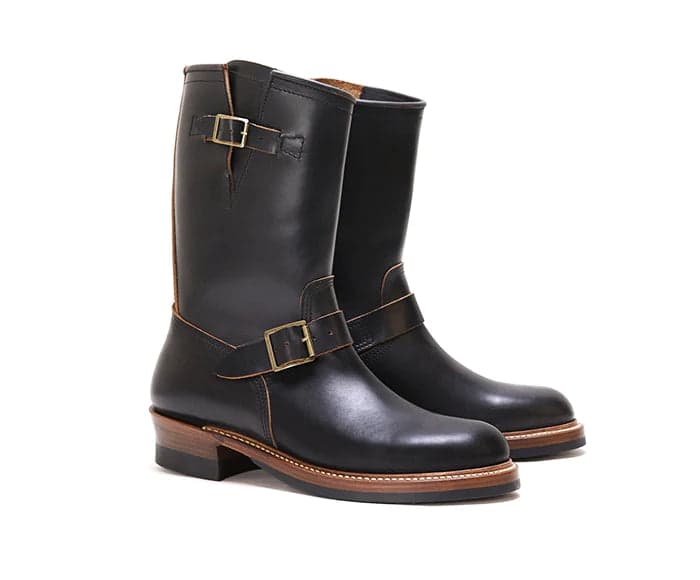 LK-003 Wabash Engineer Boots Horween CXL Black
