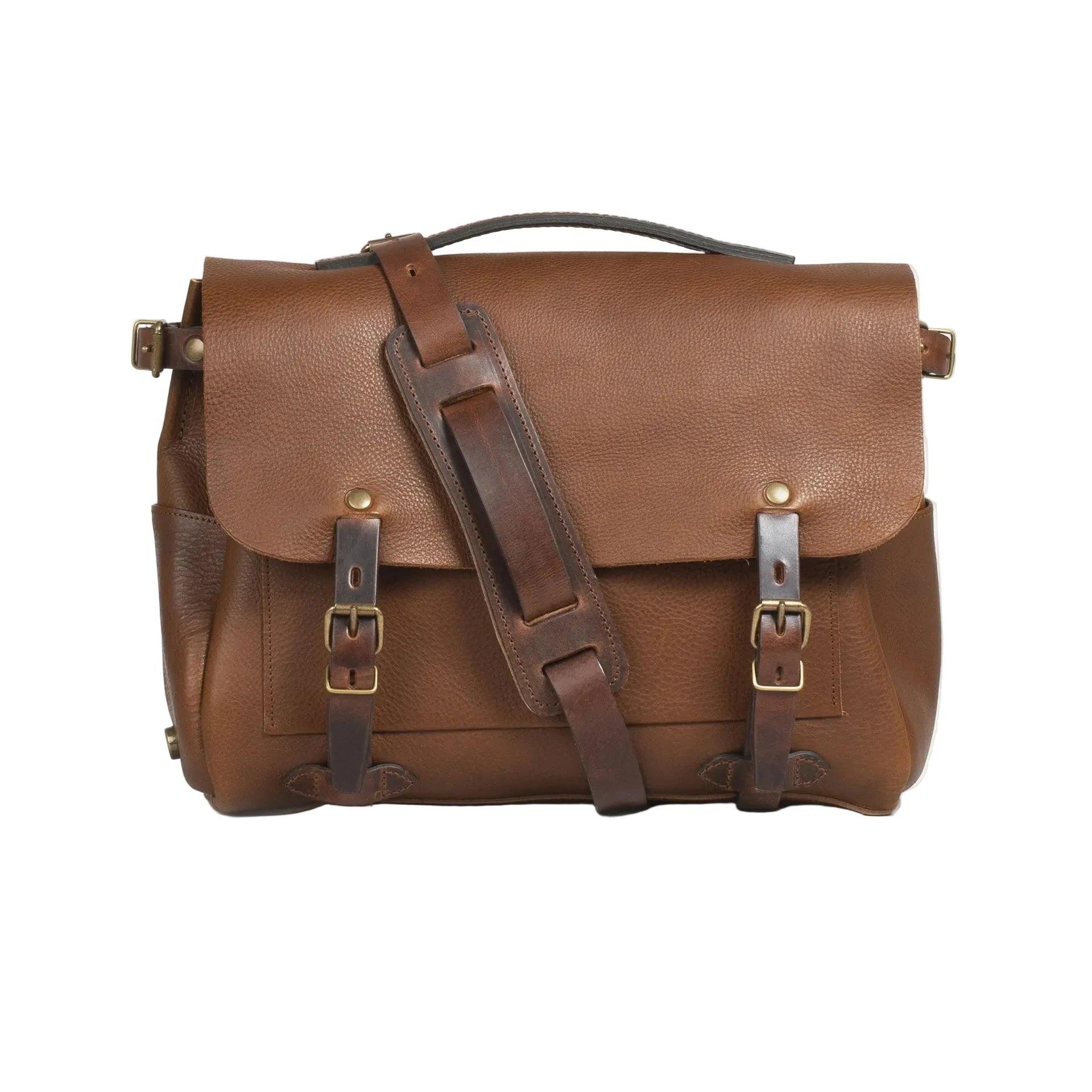 Eclair Medium Postman Bag Amber Brown