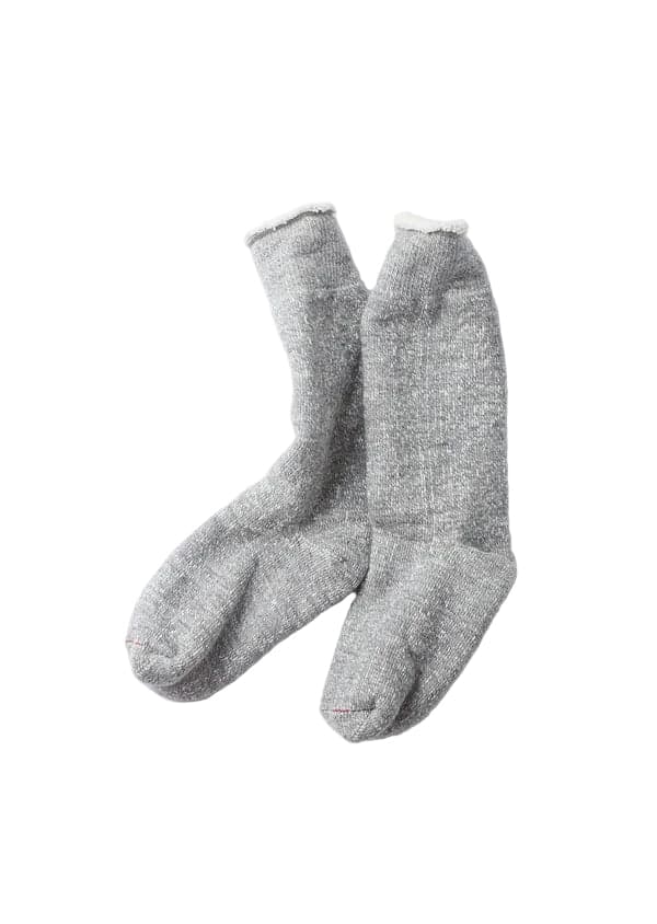 ROTOTO R1001 Double Face Crew Socks Marl Gray