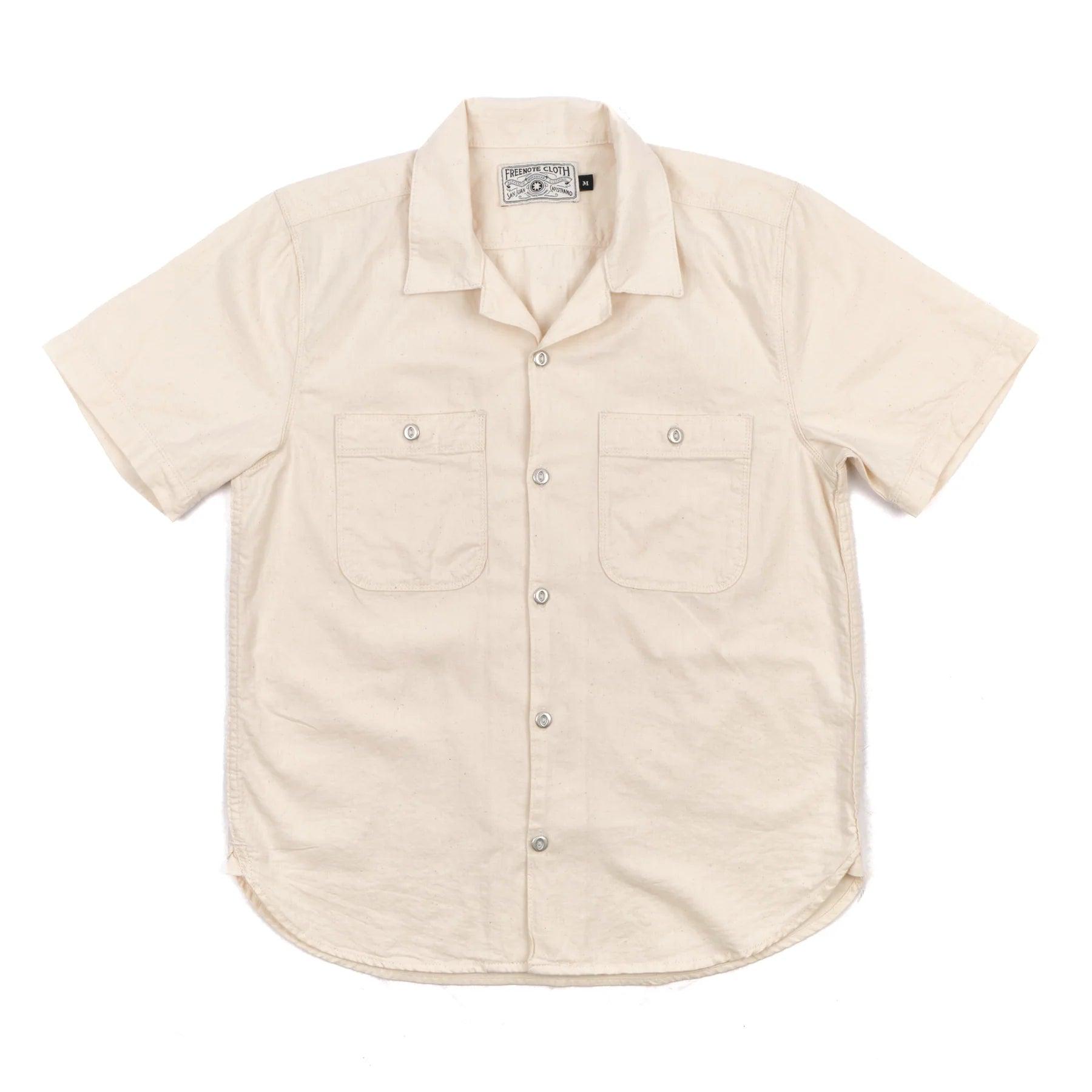 Dayton 5oz Short Sleeve Natural Herringbone