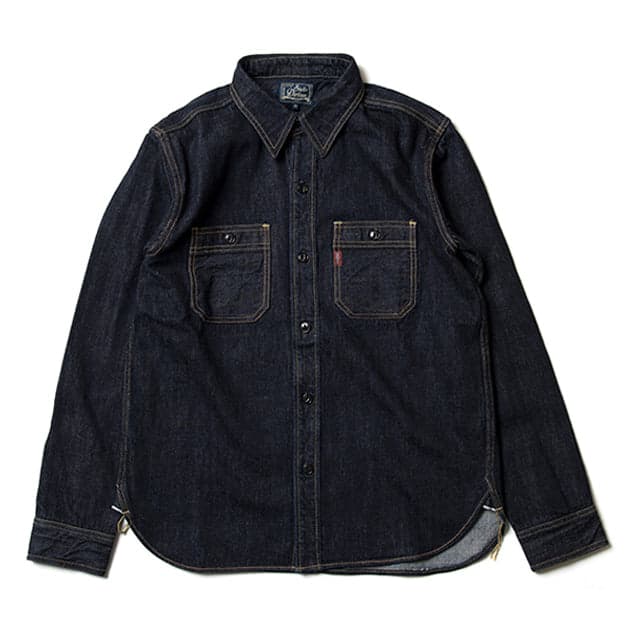 D5335S OW 14oz Selvedge Denim Work Shirt Indigo One Wash