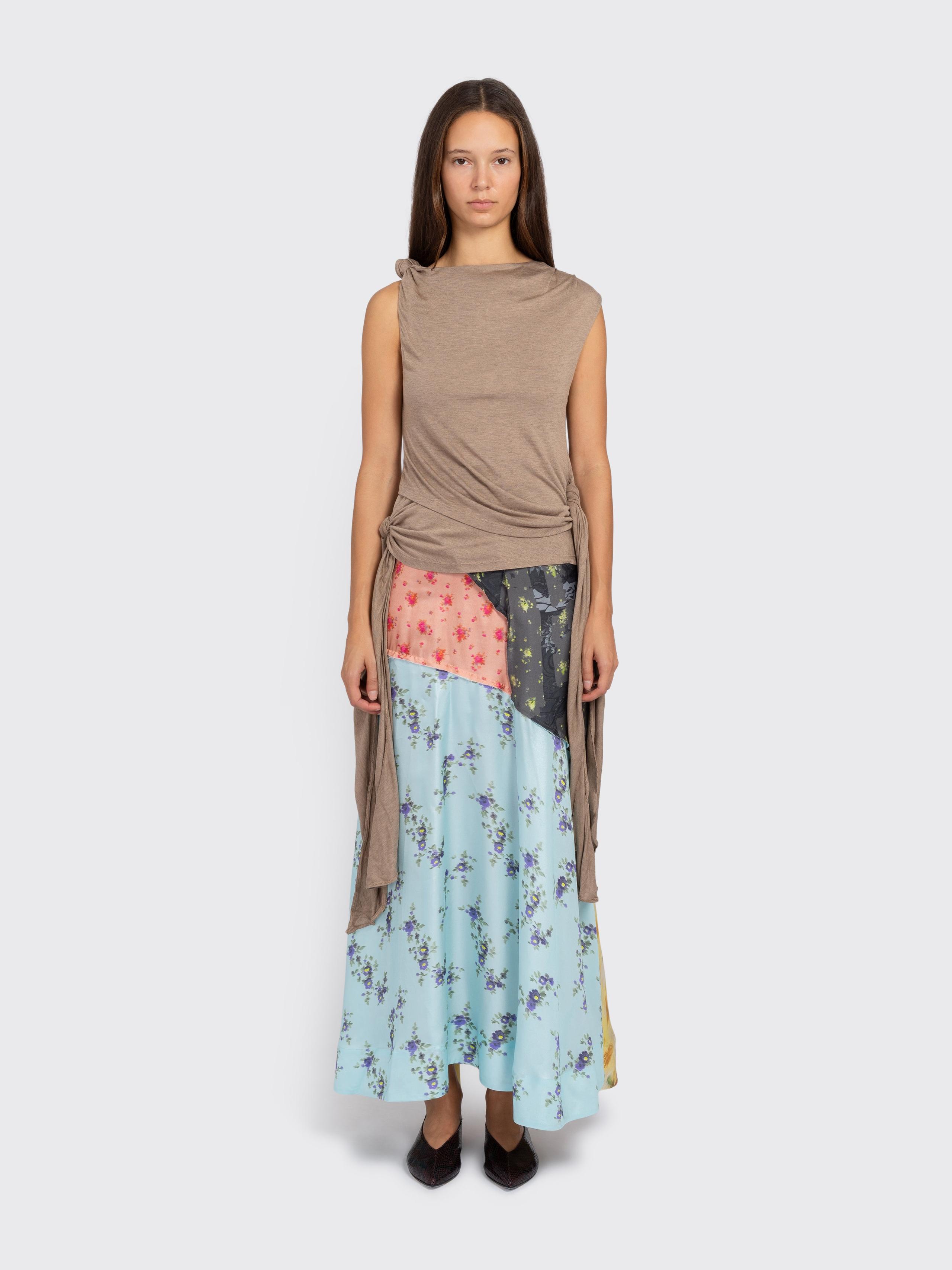 Viscose Jersey Draped Knot Detailing Top