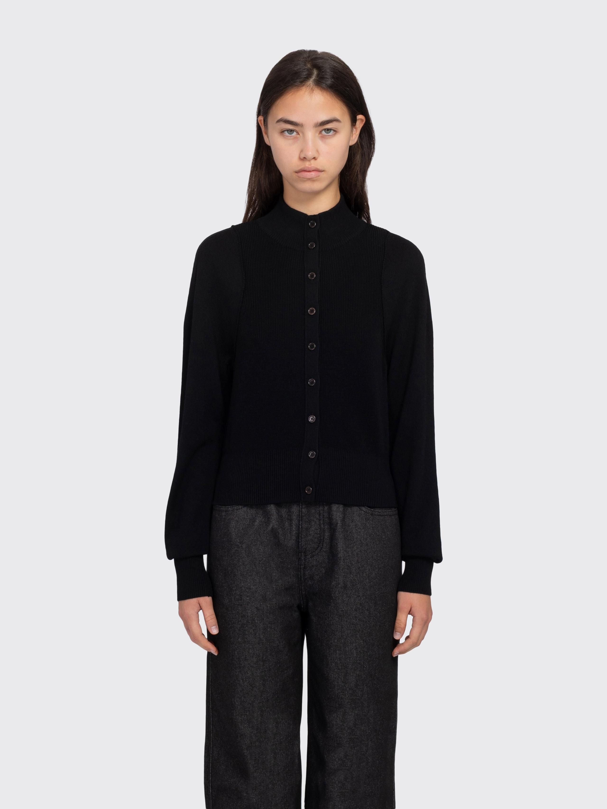 Blocking Button Up Cardigan