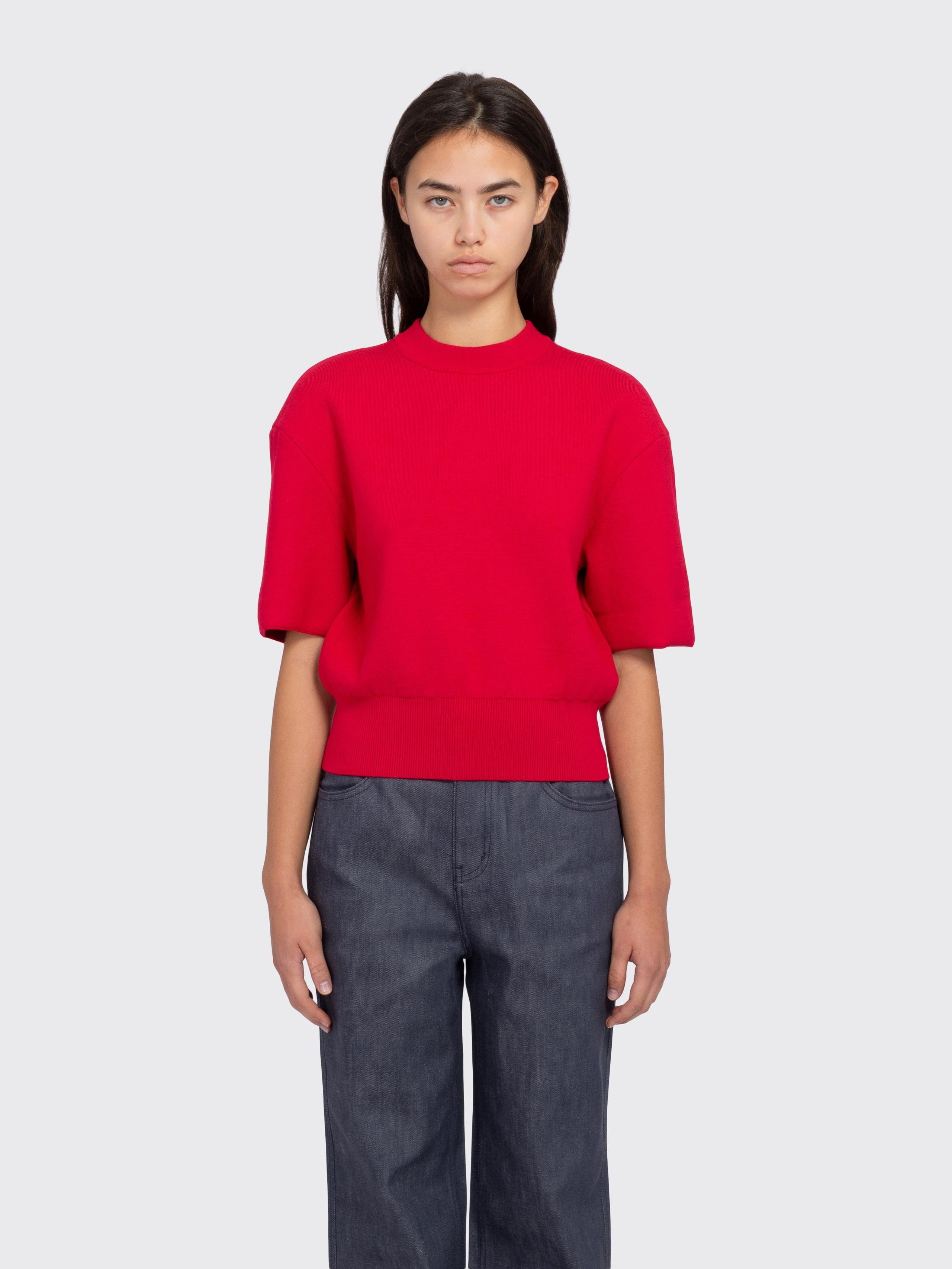 Rounded Half Knit Top