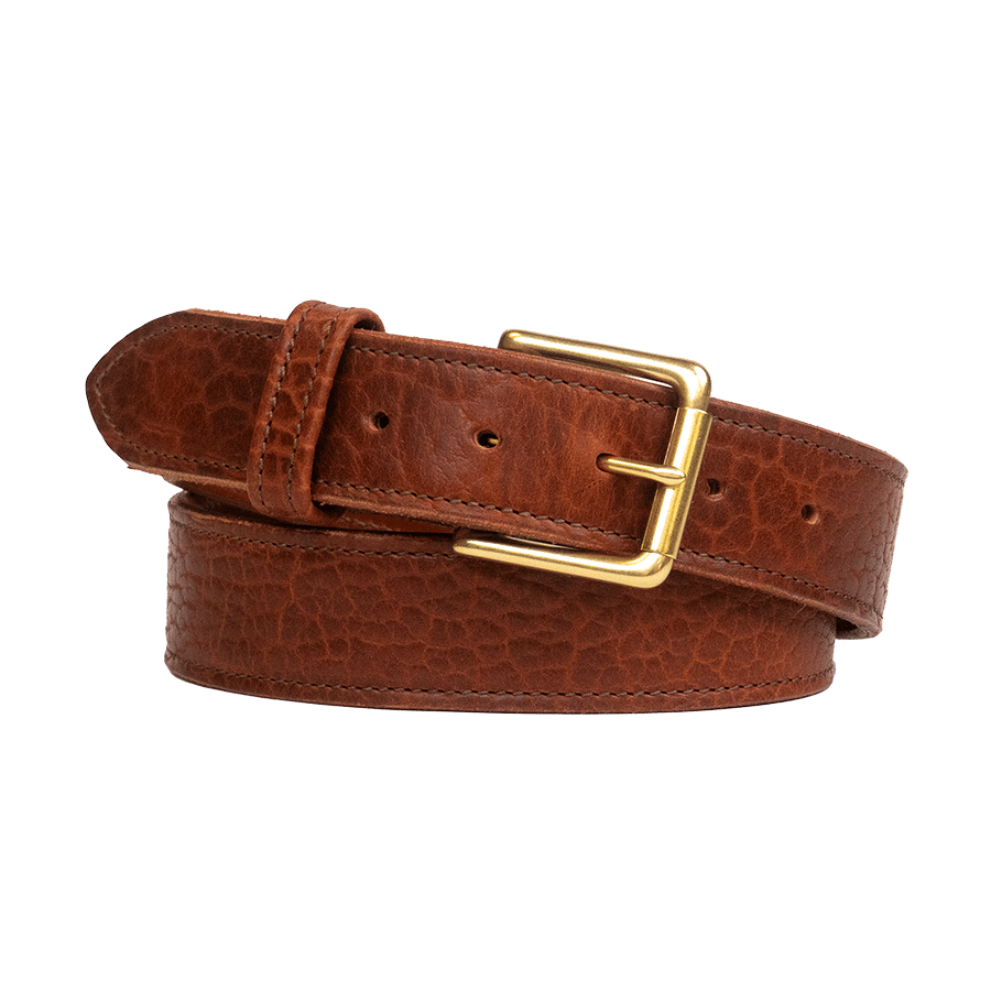 Cognac Bison Belt