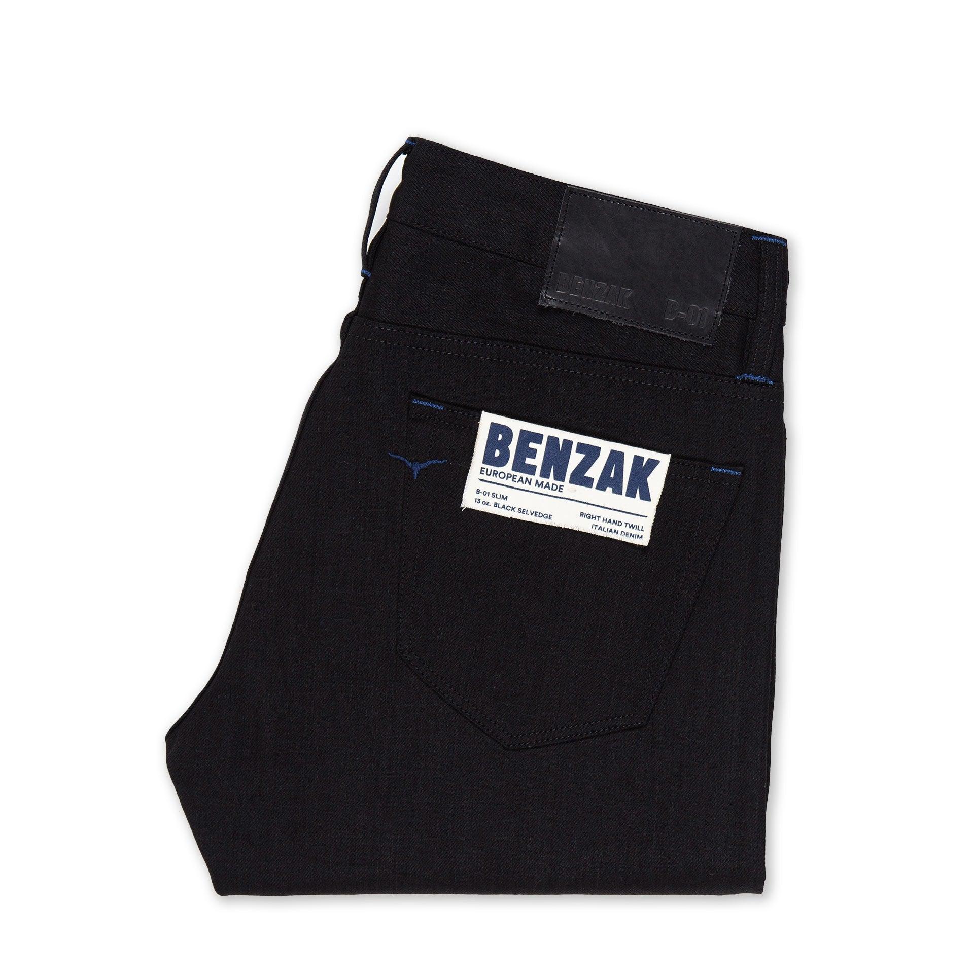 B-01 SLIM TAPERED 13 oz. black selvedge