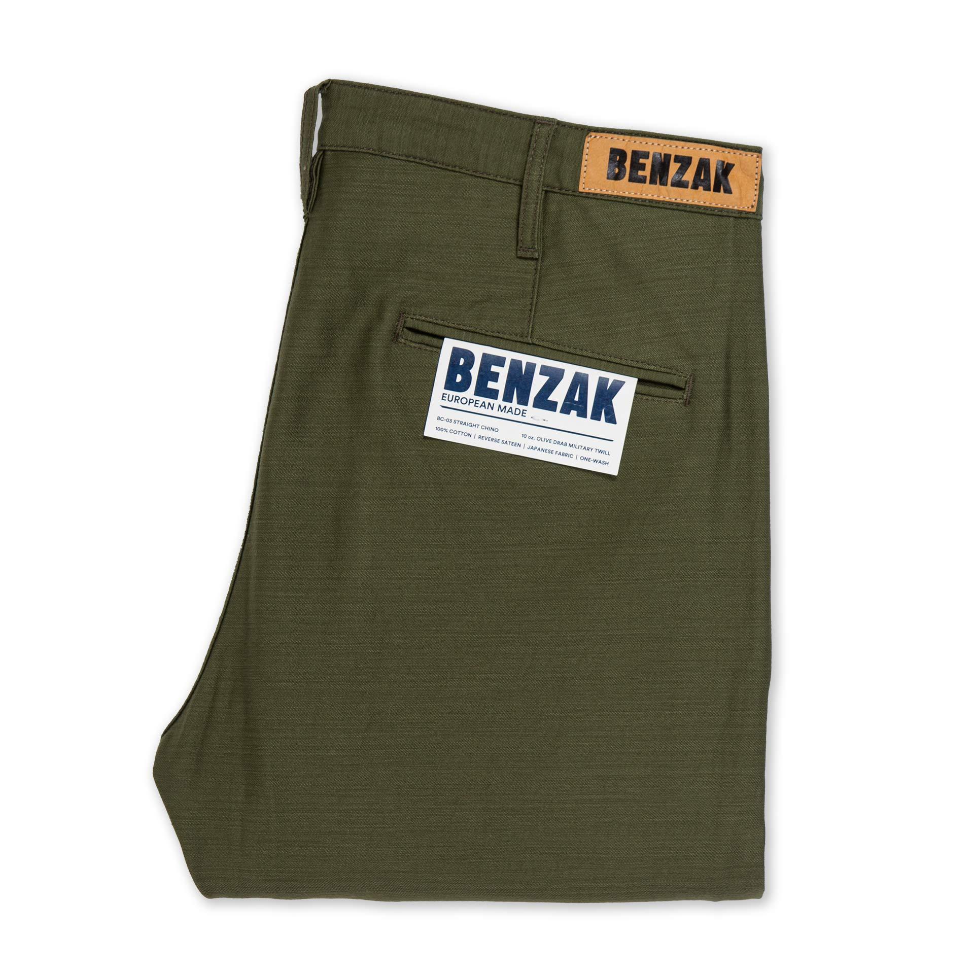BC-03 STRAIGHT CHINO 10 oz. olive drab military twill