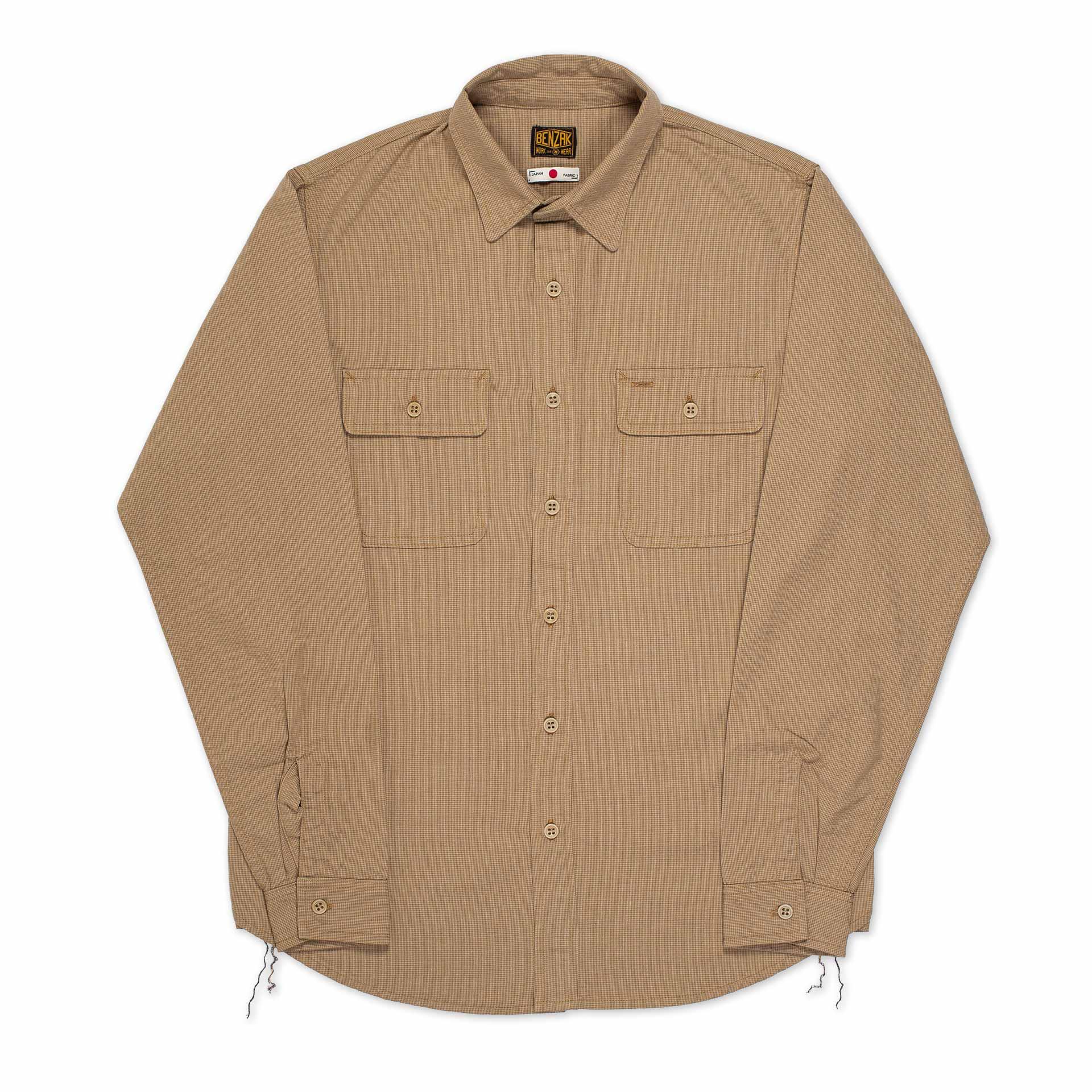 BWS-06 WORKER SHIRT 6 oz. brown houndstooth