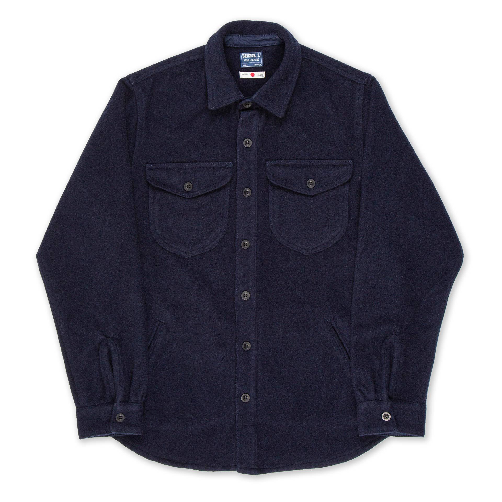 BWS-05 CPO OVERSHIRT 14 oz. dark navy wool mosser