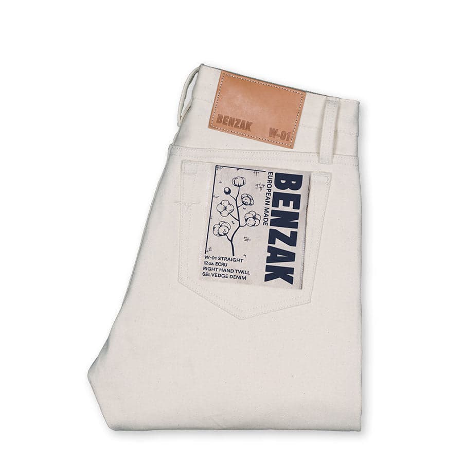 W-01 STRAIGHT 12 oz. ecru selvedge