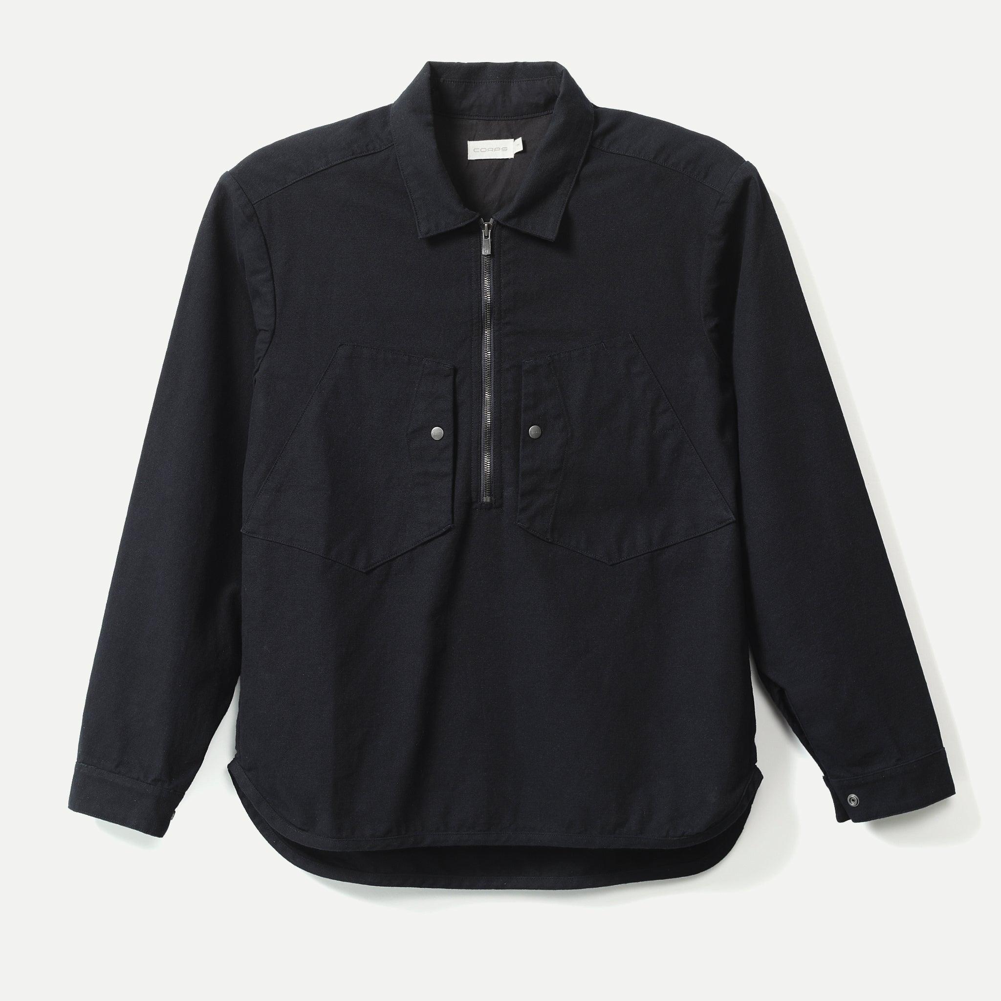 Half Zip Work Shirt - Cotton Duck - Anthracite