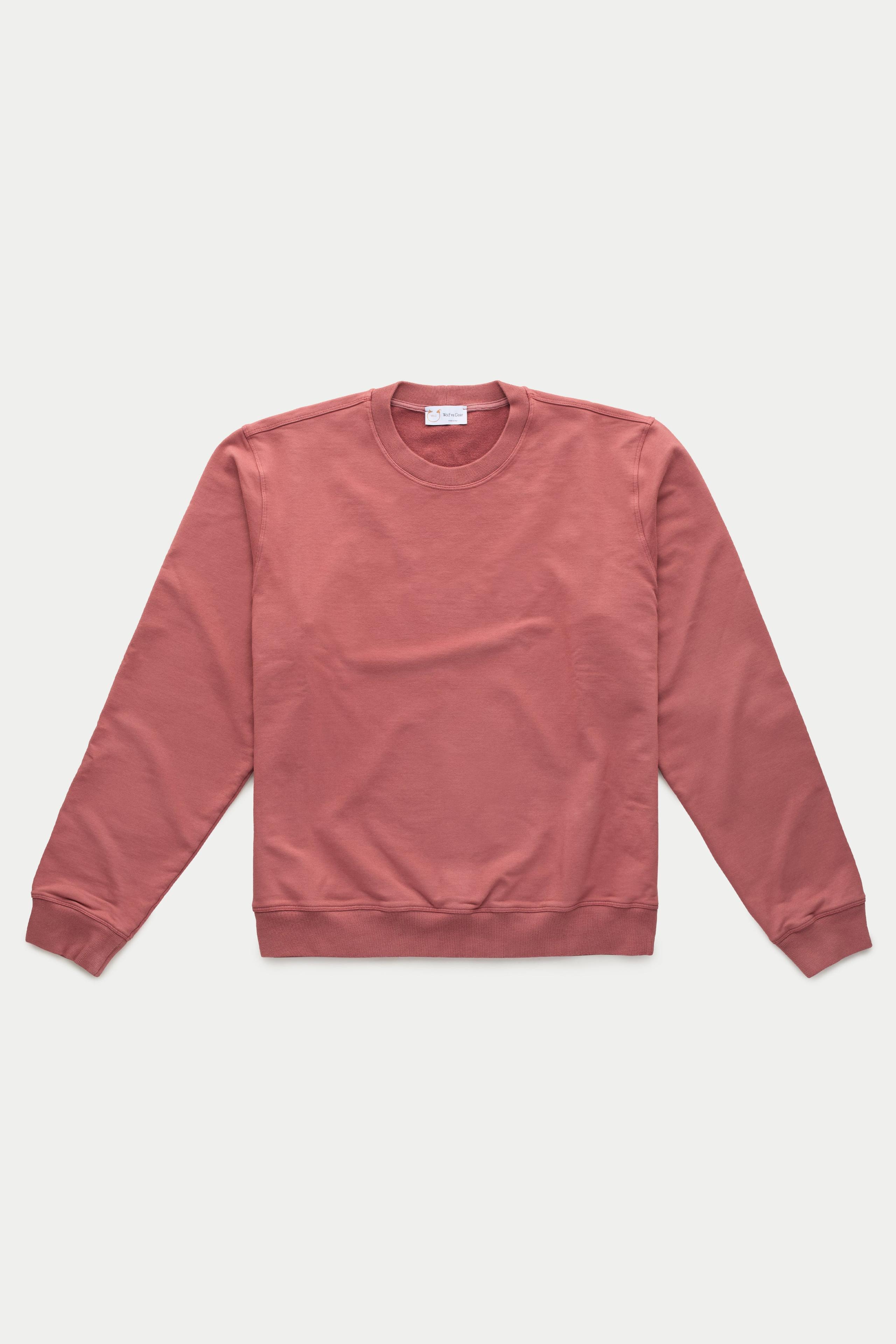 Cotton Modal Relaxed Set Sleeve Sweatshirt Marsala