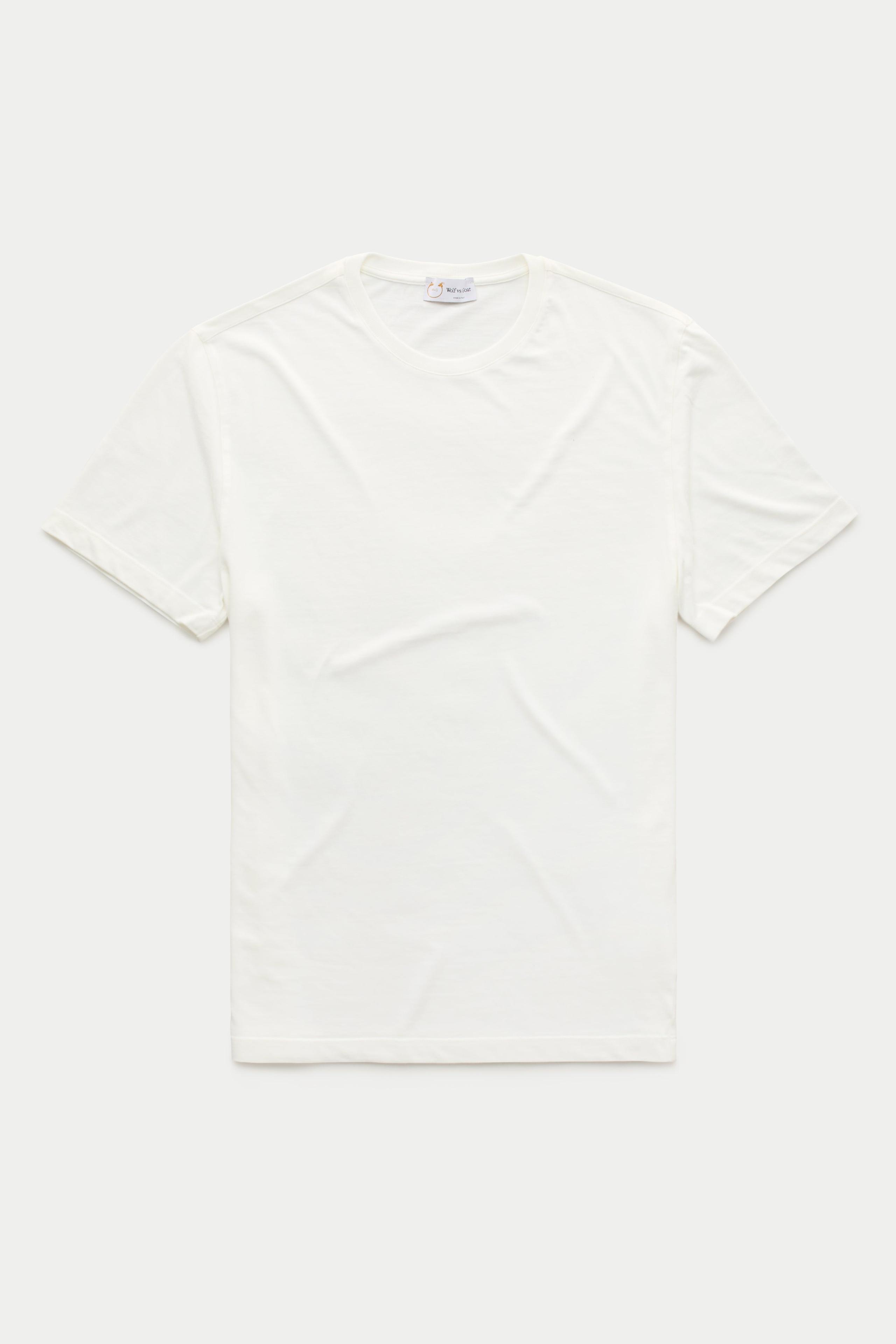Heavyweight Short Sleeve Bamboo Sorona Jersey Crewneck Cloud Dancer