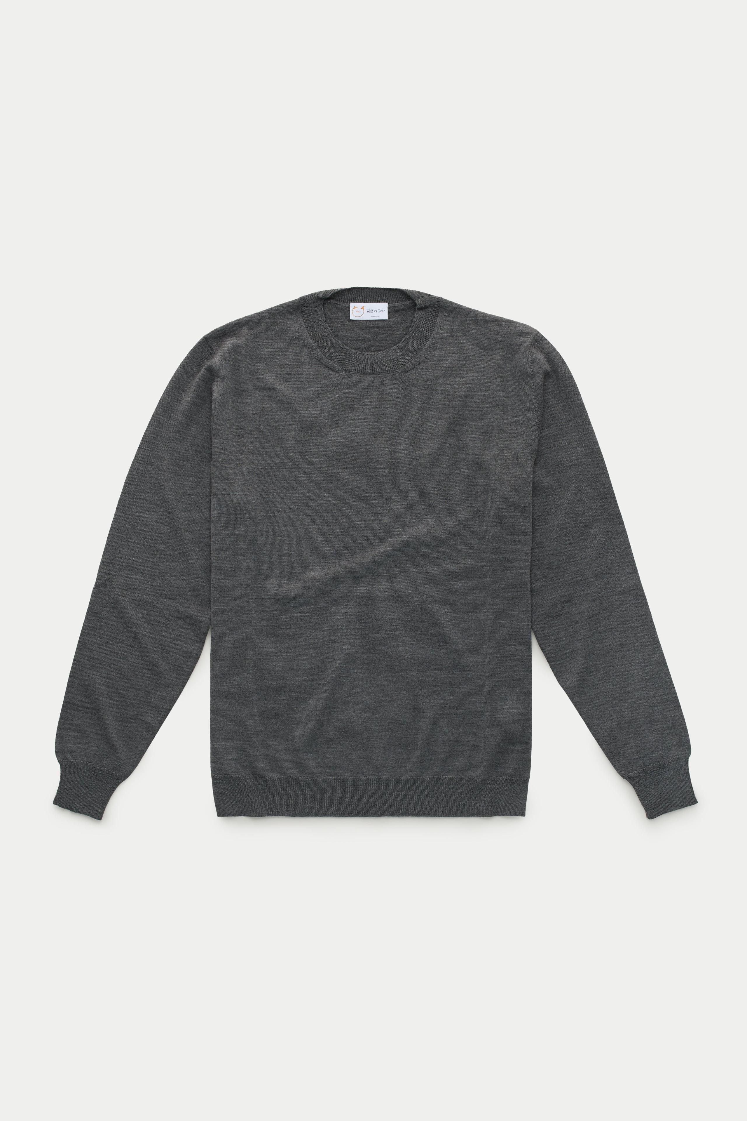 Wool Crewneck Sweater Fumo
