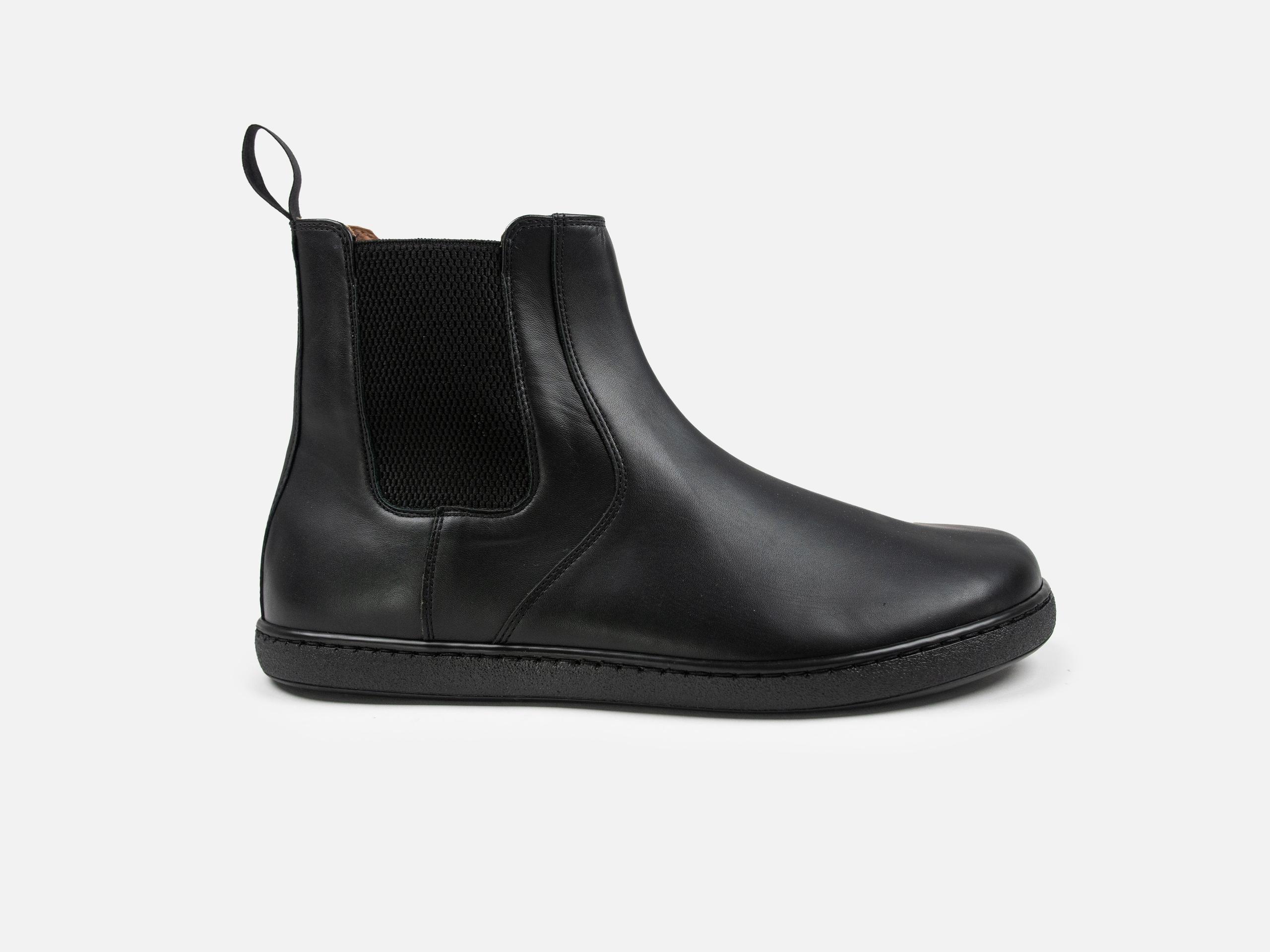 BIRLEY Barefoot Chelsea Boot - Black Calfskin Nappa Leather