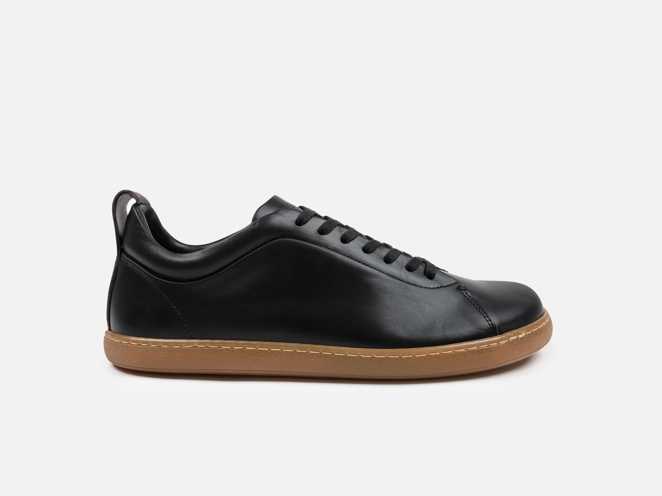 WALKLEY Barefoot Low Top Horween Black Leather Sneaker