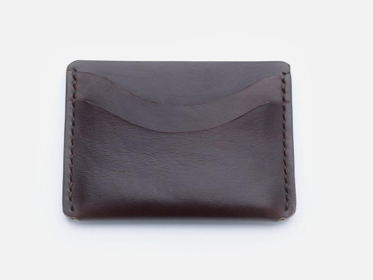 Horween Leather Dark Brown Card Holder