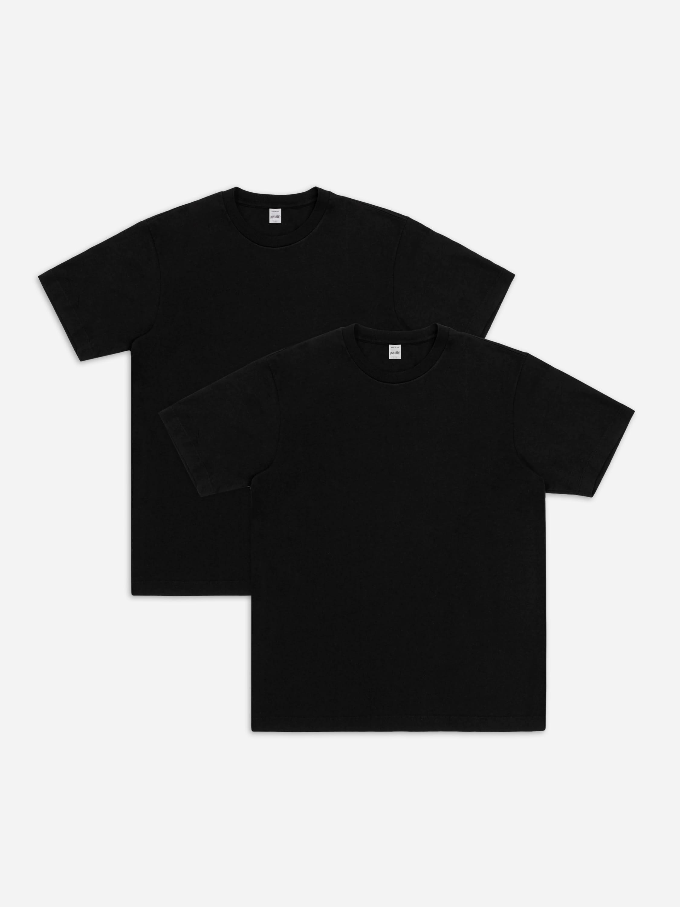 Wolf’s Head 10.5oz Heavyweight Tee 2-Pack - Black