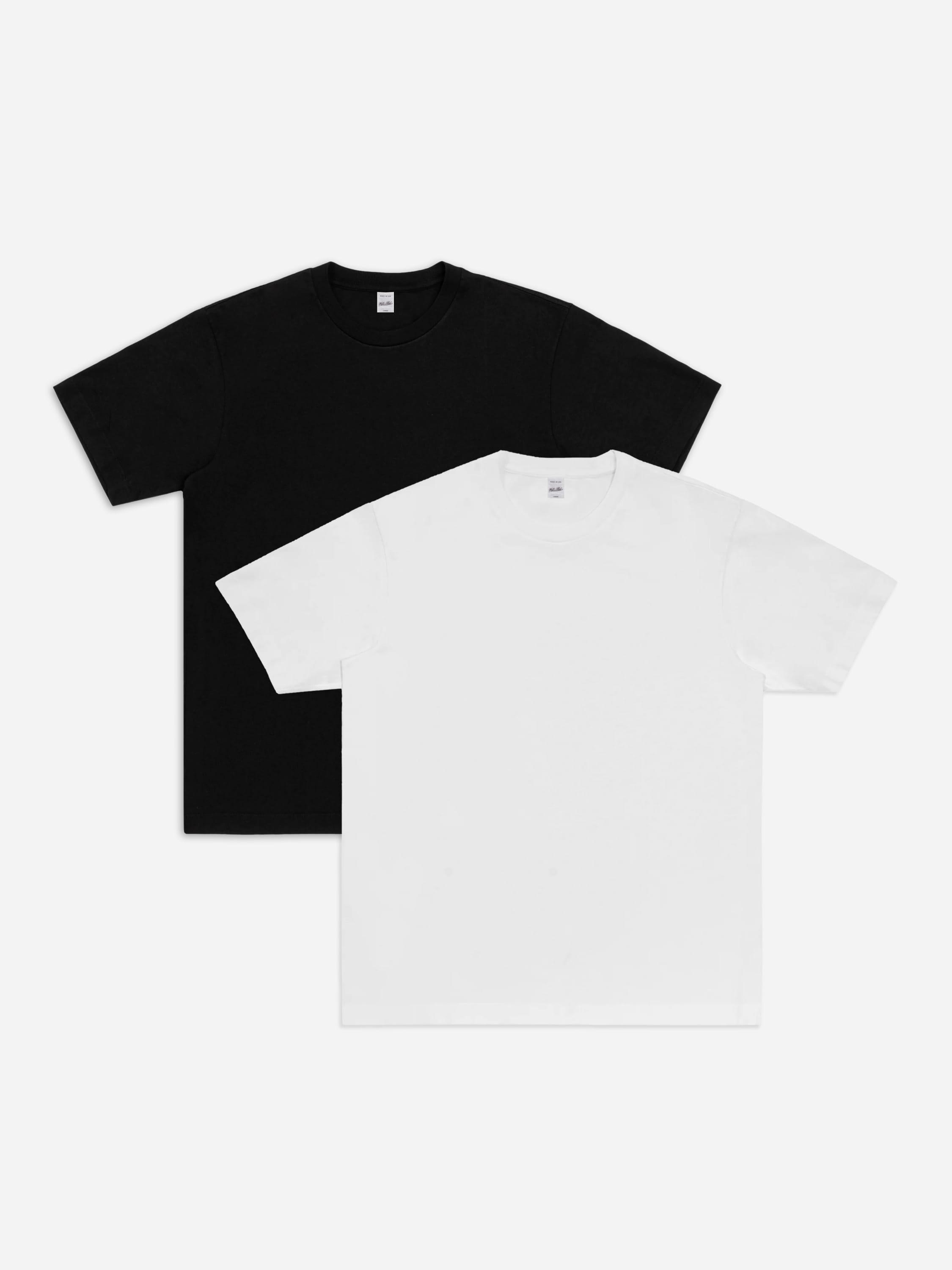Wolf’s Head 10.5oz Heavyweight Tee 2-Pack - Black and White