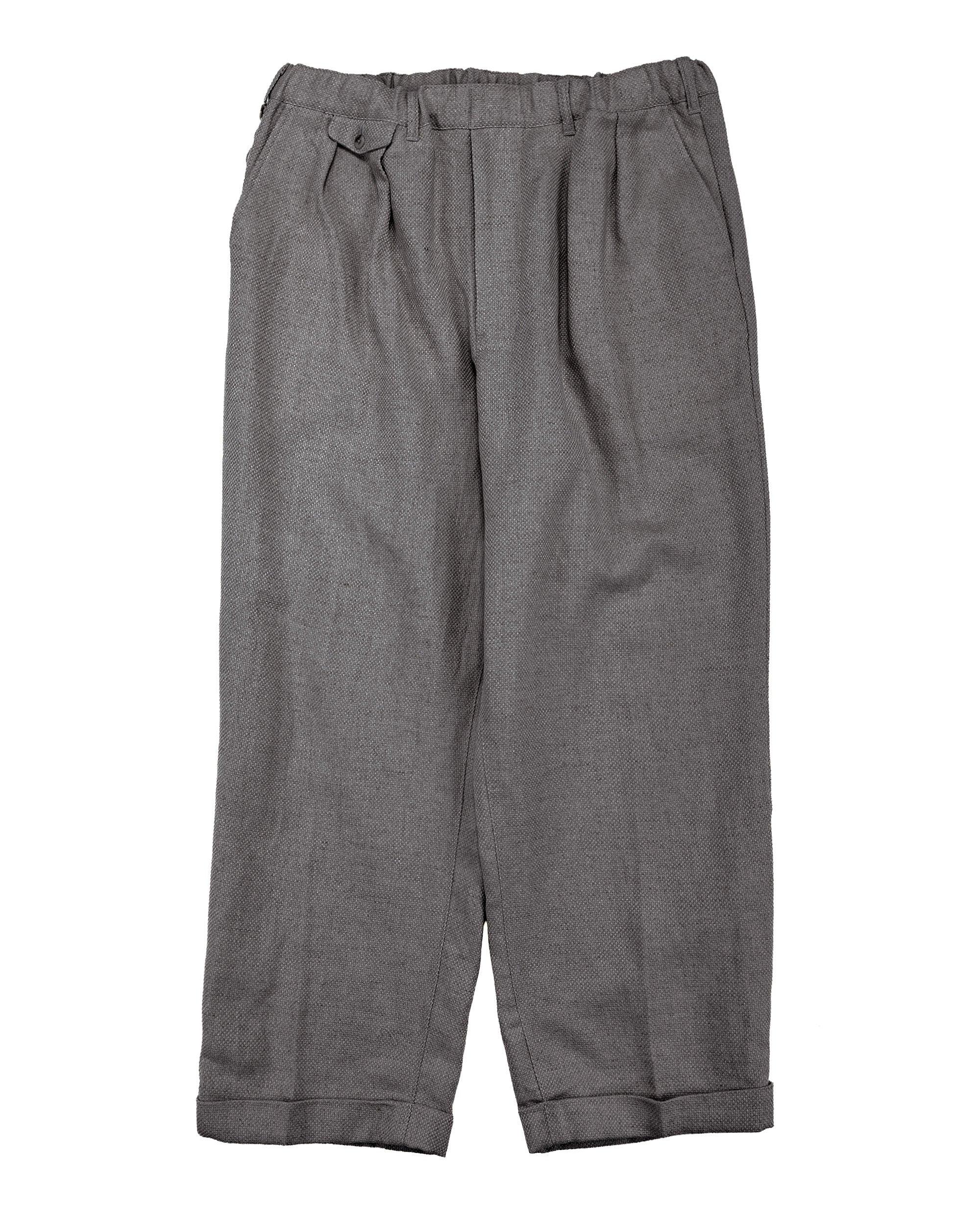 2Pleats Relax Trousers Linen Cotton Grey