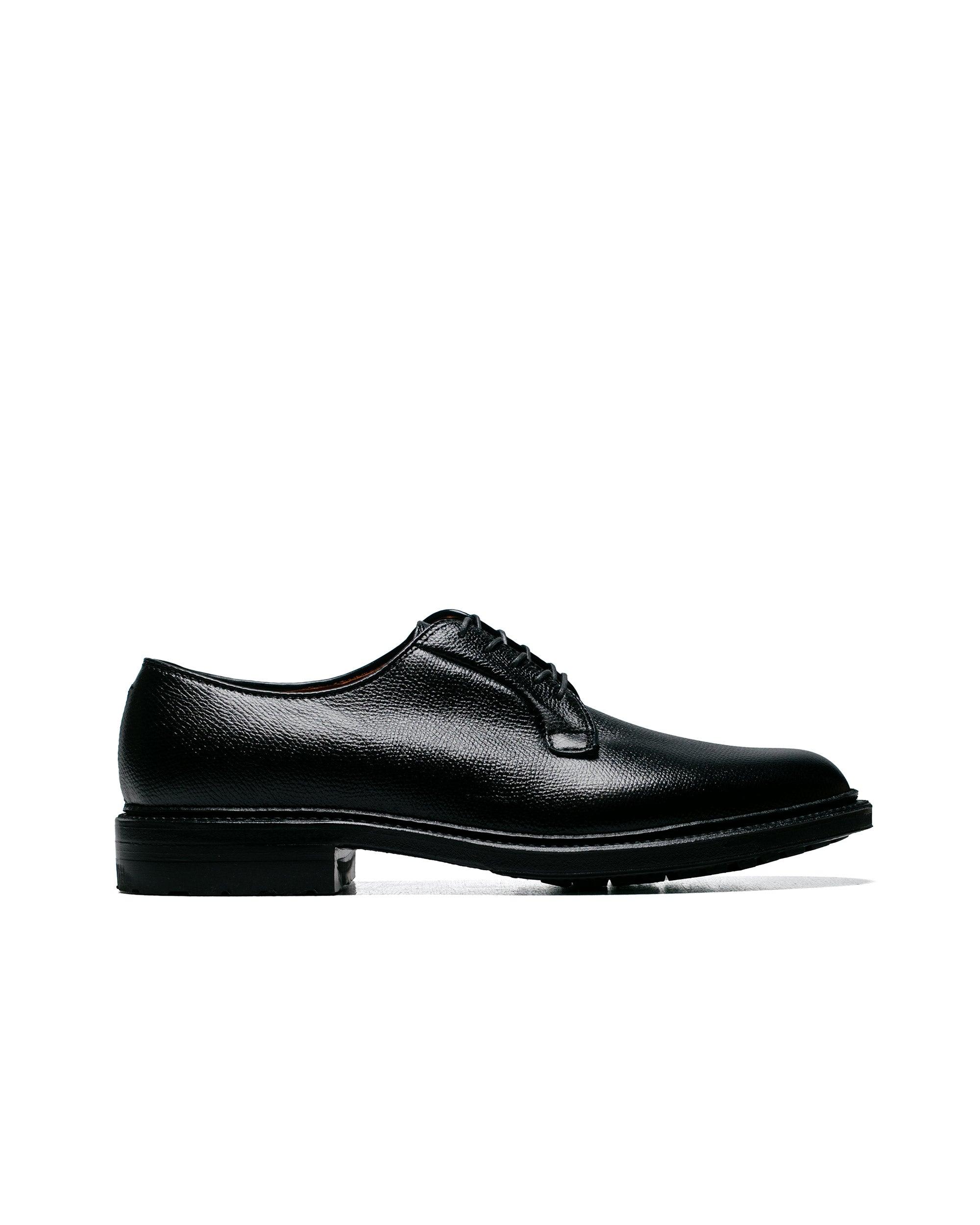 Plain Toe Blucher Black Alpine Grain with Commando Sole 95270C