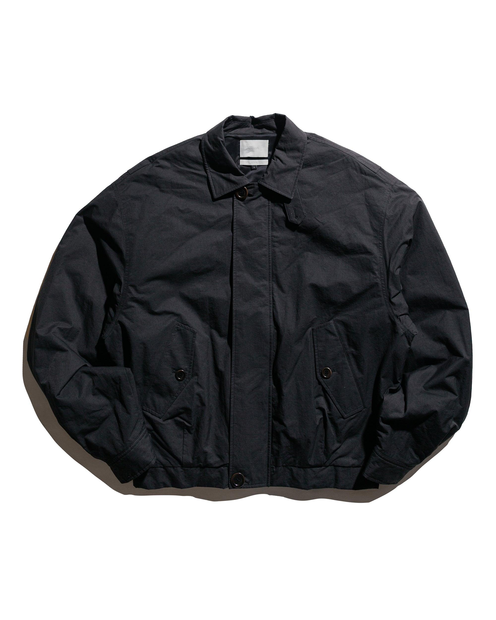 Padded Cotton Nylon Jumper Black