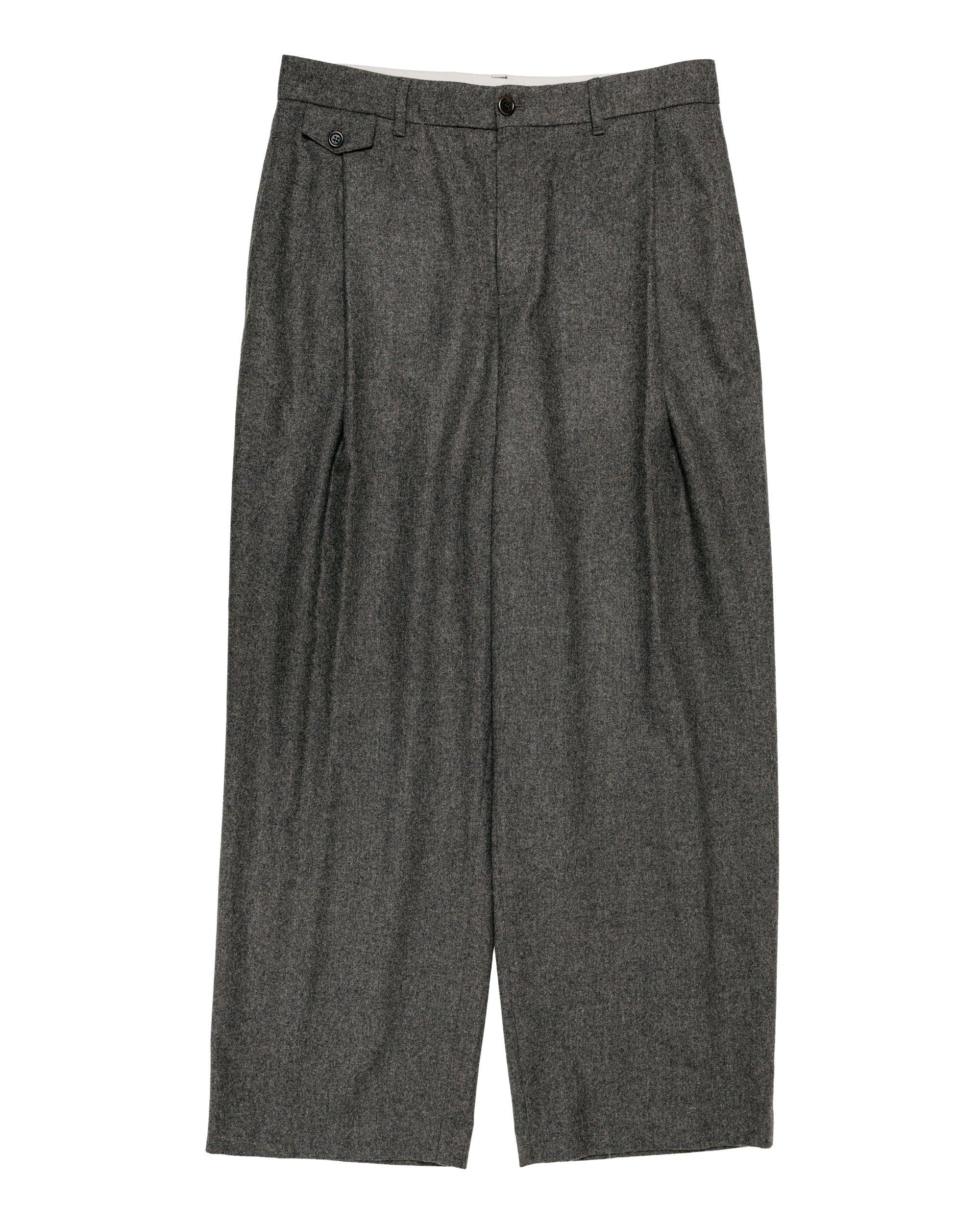 Tapered Wool Pants Charcoal