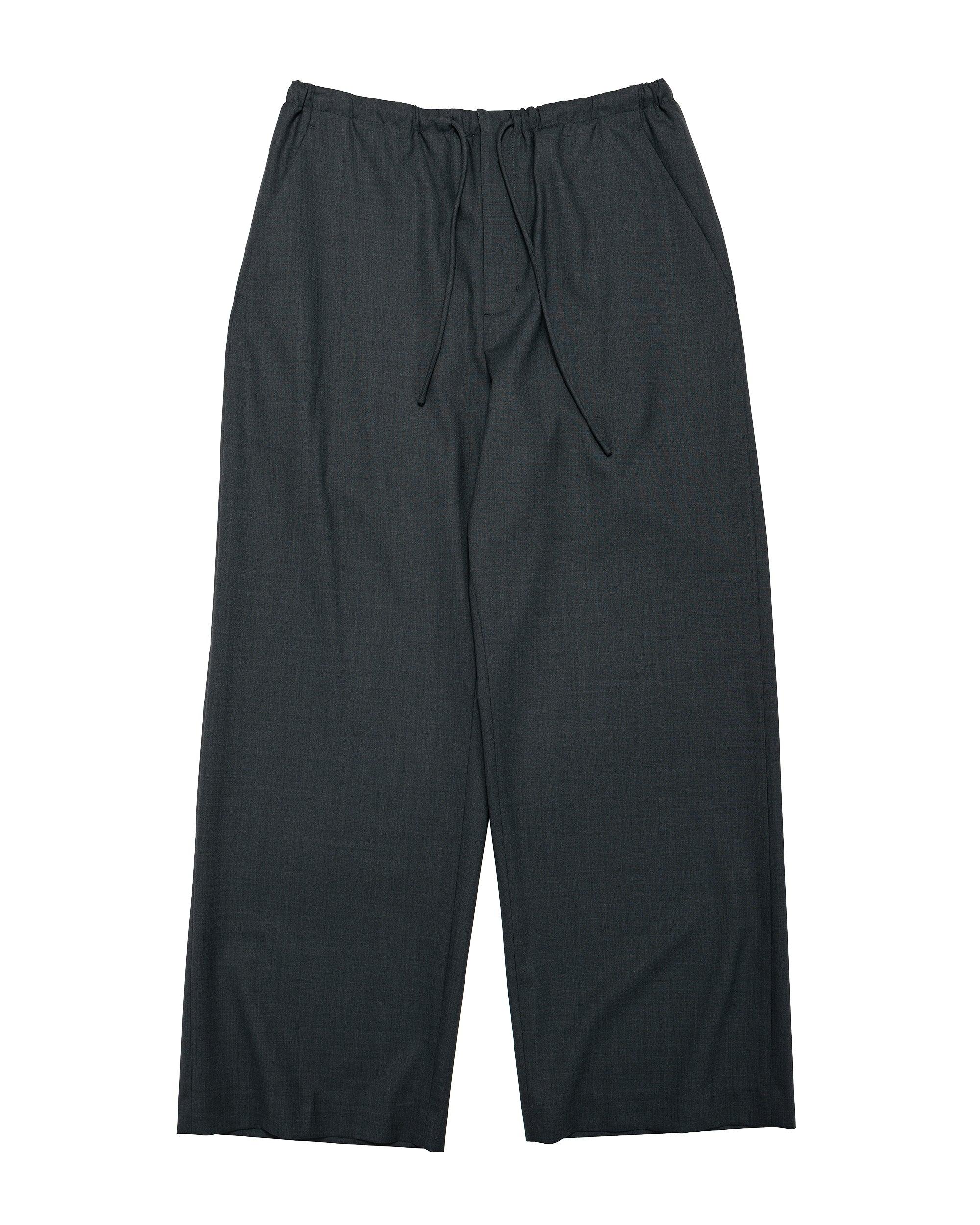 Wool Banding Pants Charcoal