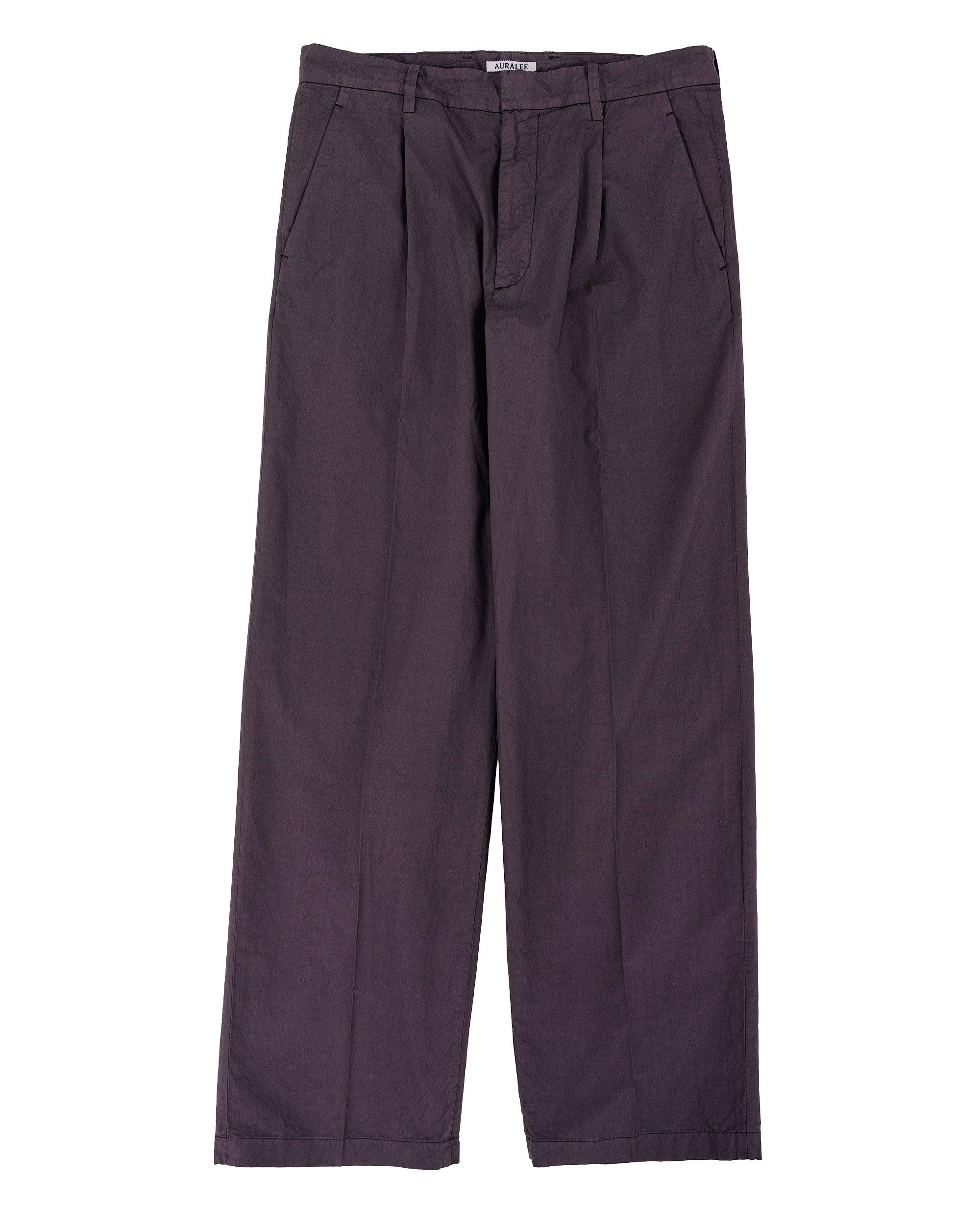 Garment Dyed Finx Shuttle Weather One-Tuck Slacks Dark Brown