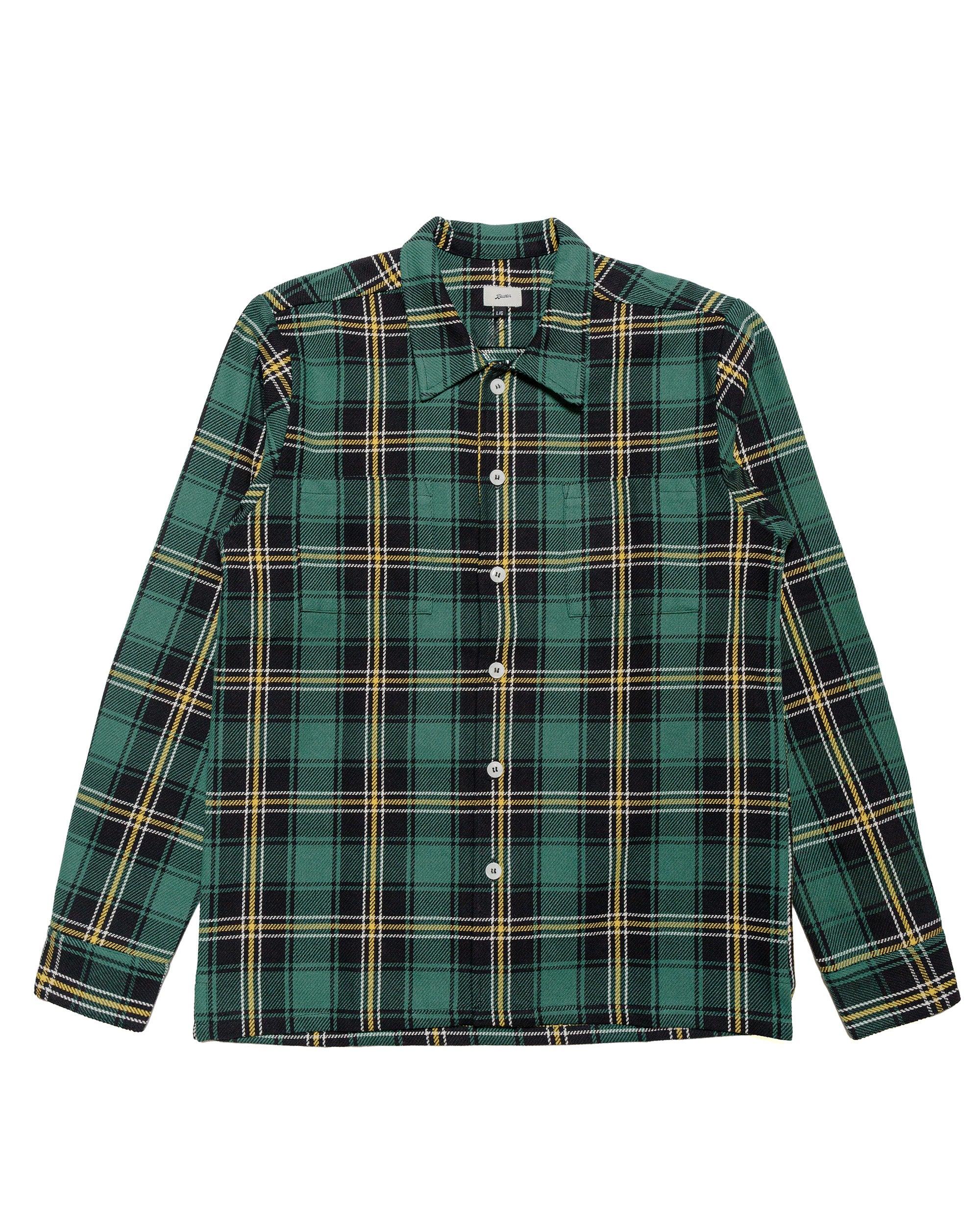 Algae Plaid Flannel Shirt