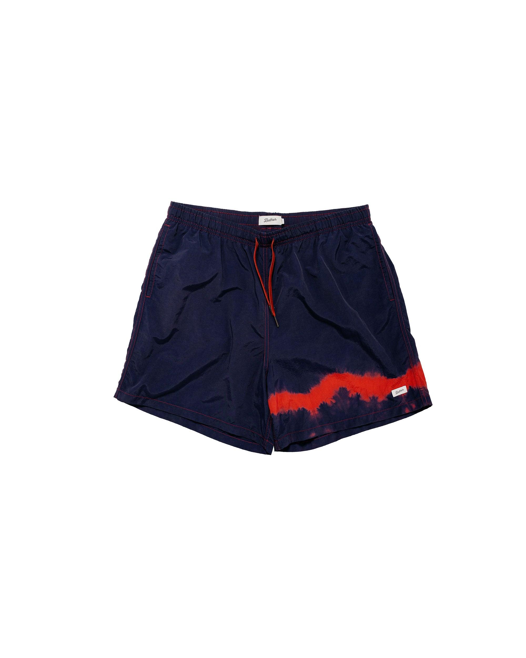 Caeterpillar Over Dyed Indigo Red Swim Trunk