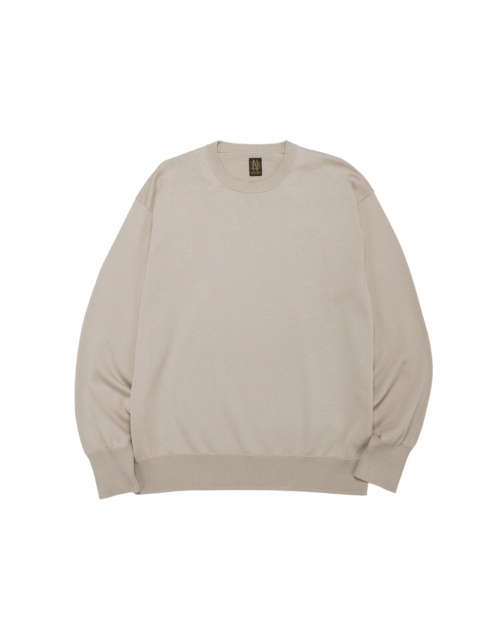 Caribbean Sea Island Cotton Crew Neck Greige