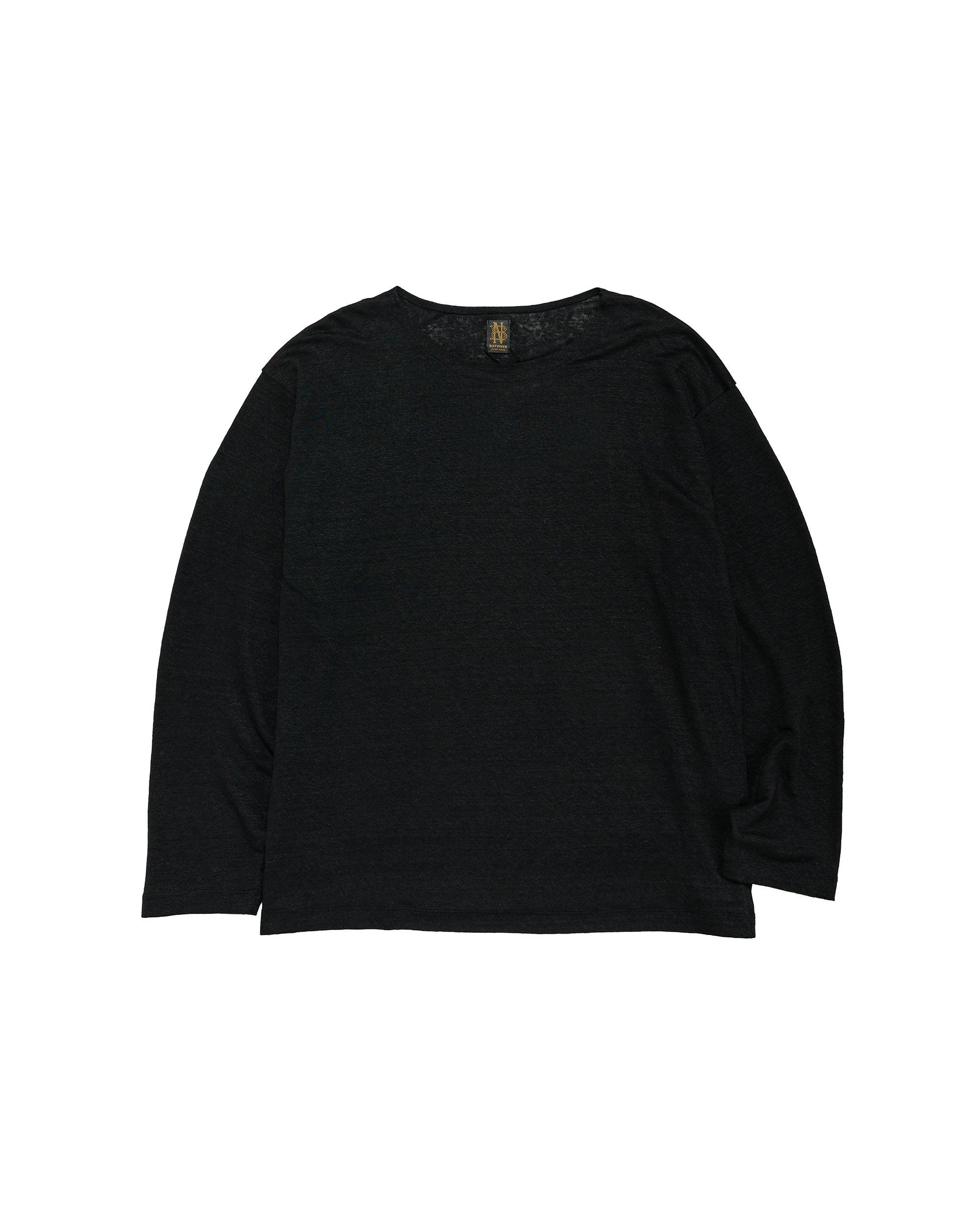 Normandy Linen Basque Shirt Black