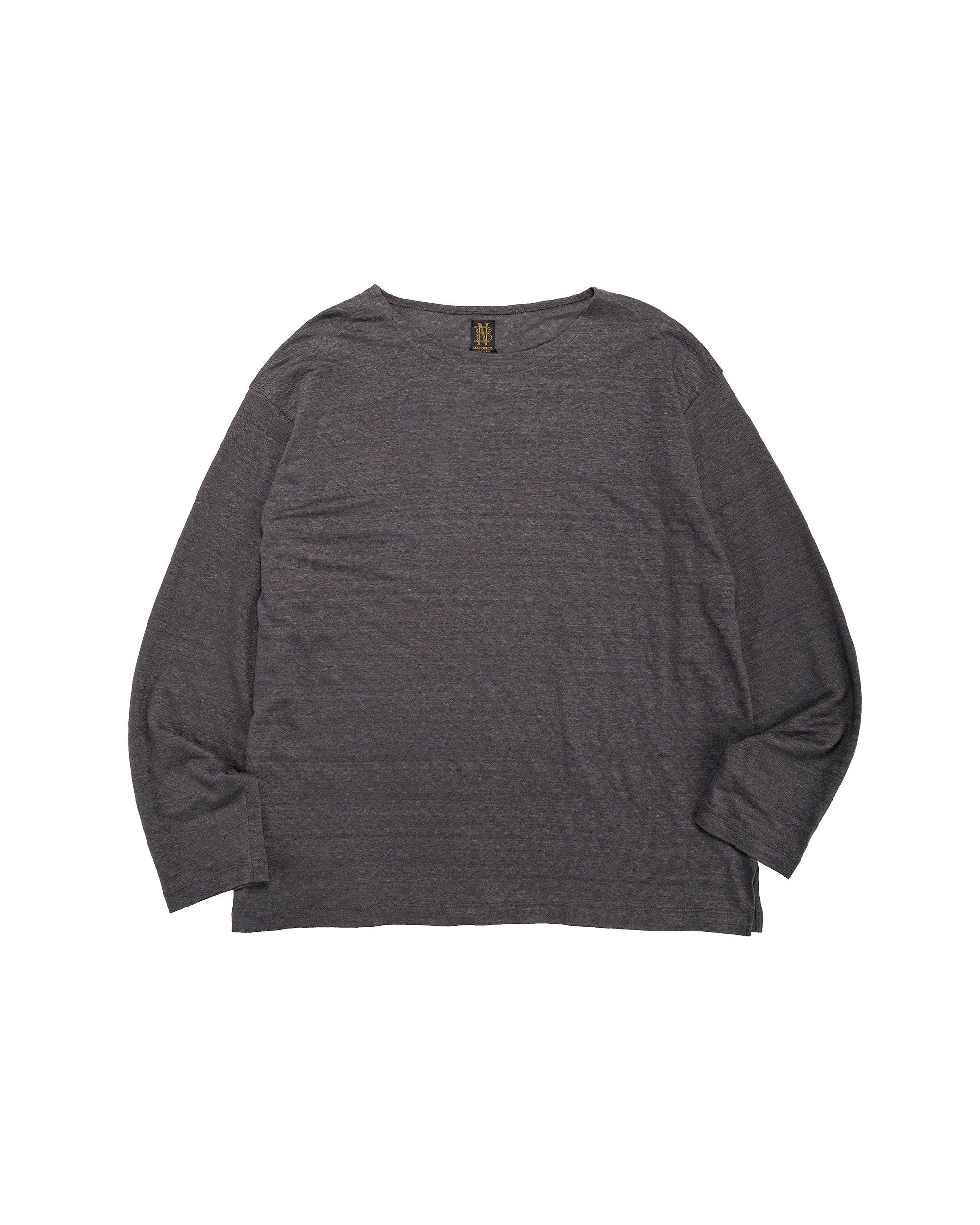Normandy Linen Basque Shirt Gray