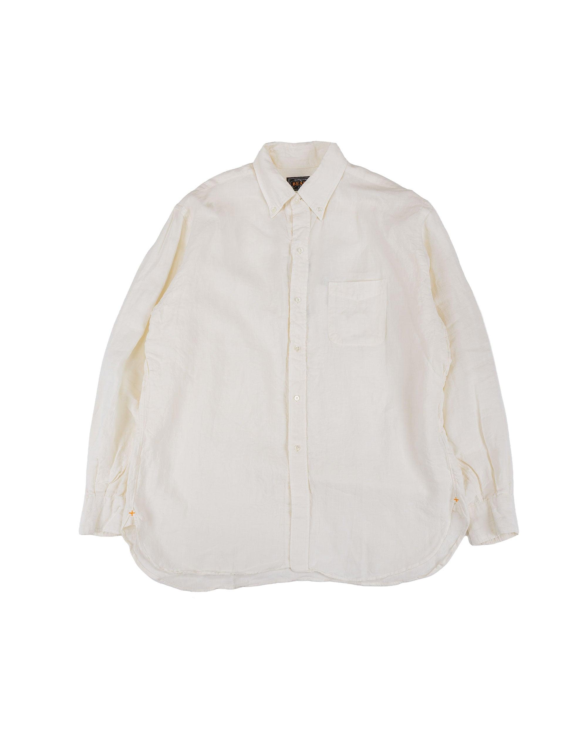 B.D. Classic Fit Linen Chambray White