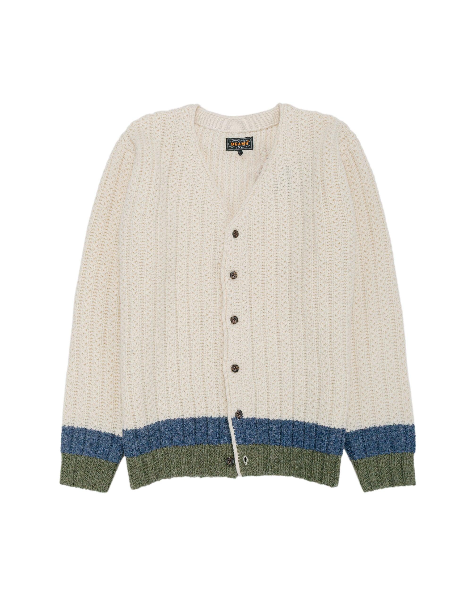 Hem Line Cardigan White