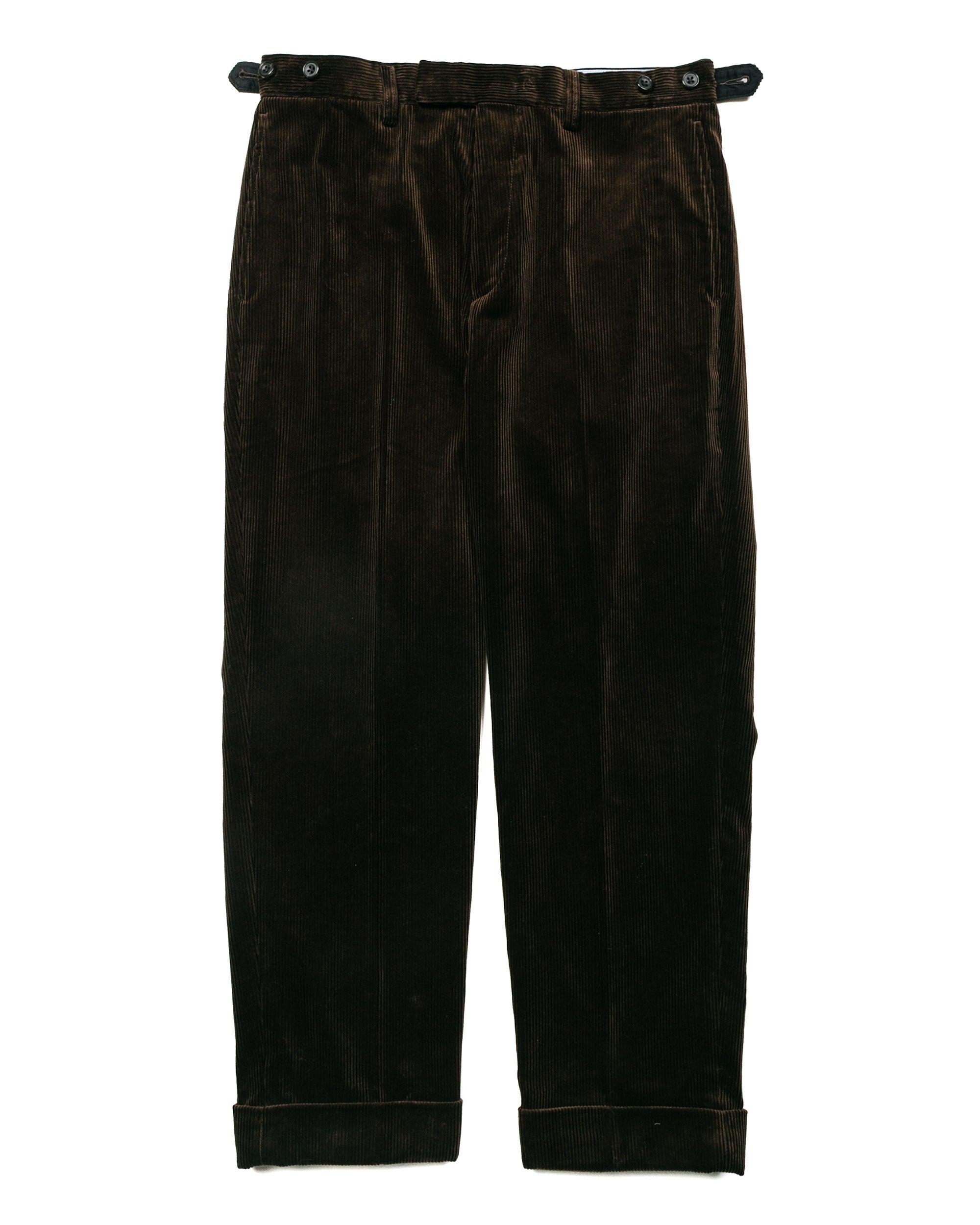 Ivy Trousers Ankle-Cut Corduroy Dark Brown
