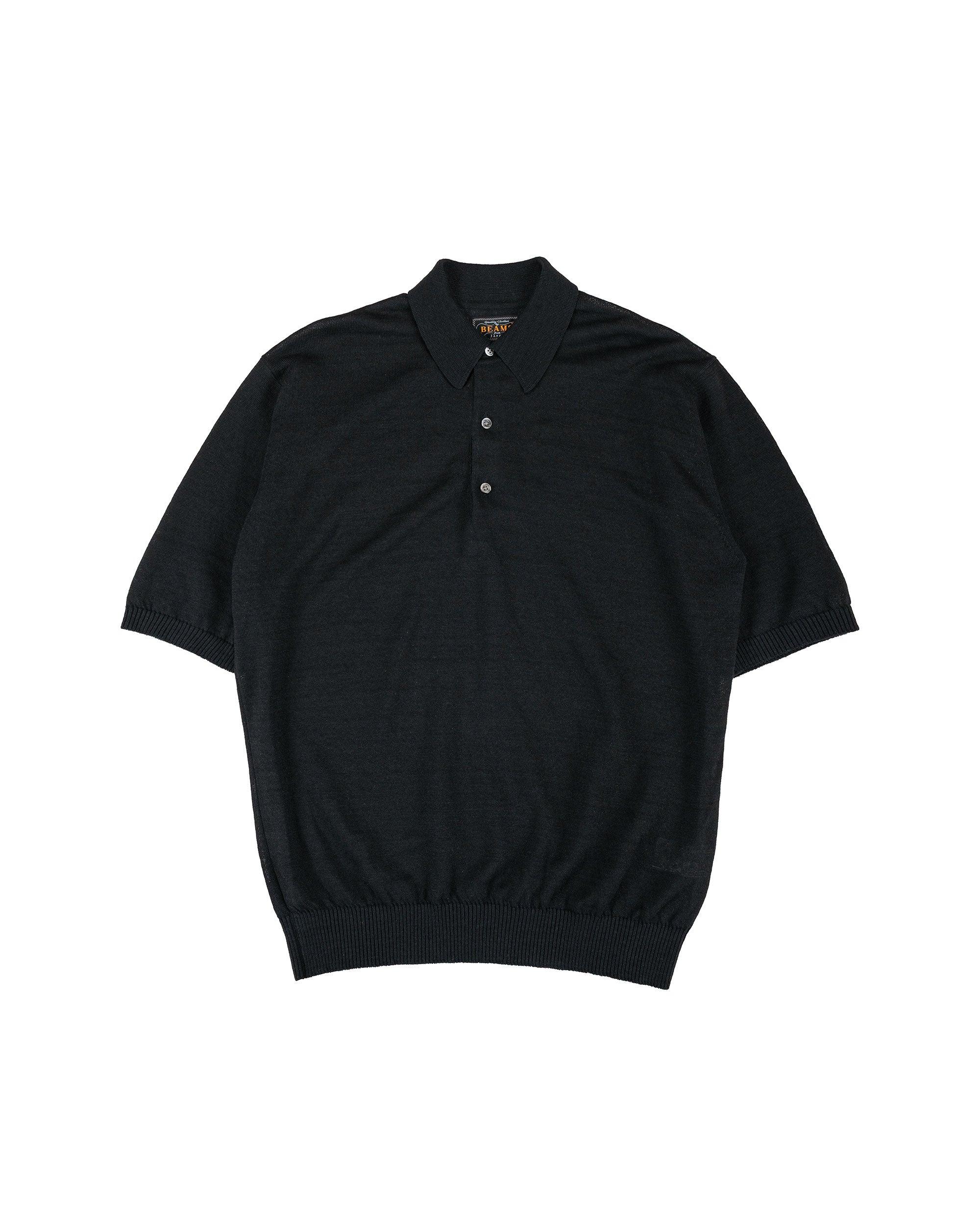Knit Polo Hemp Black
