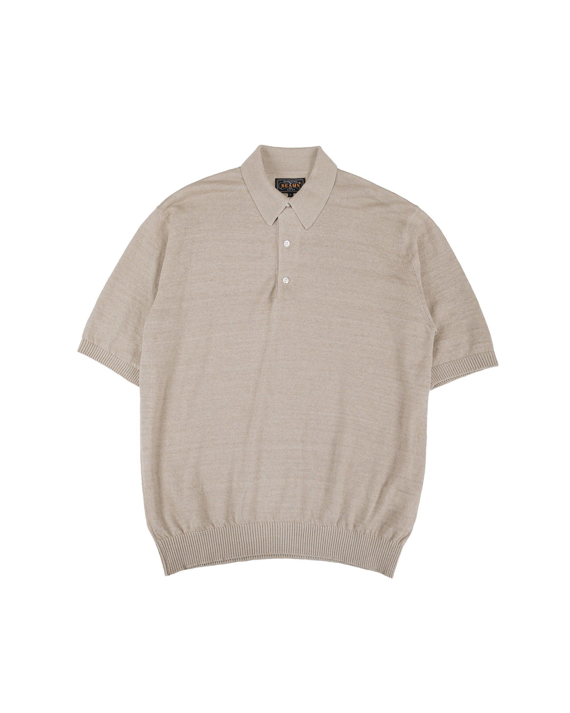 Knit Polo Hemp Light Grey