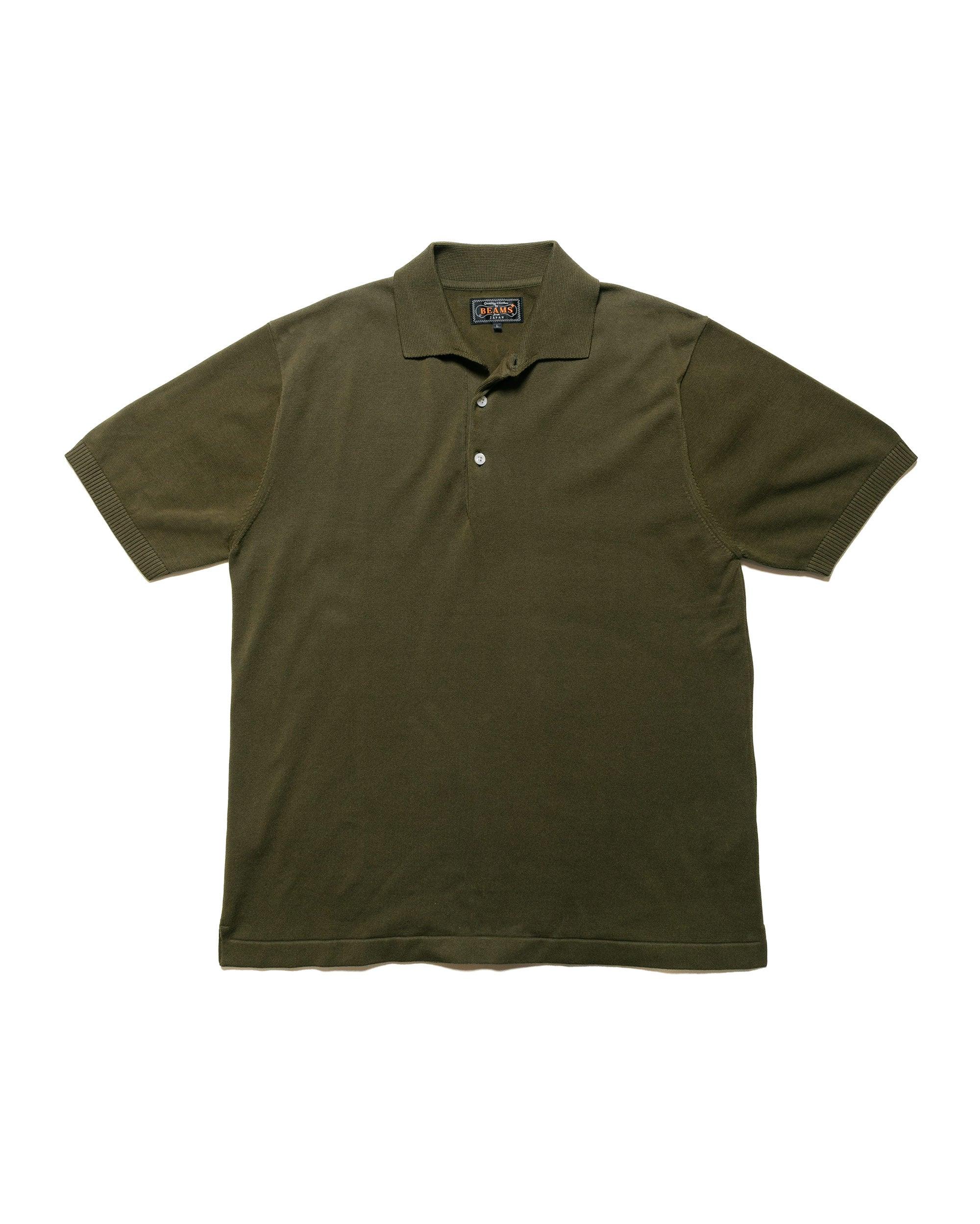 Knit Polo Solid 12G Green